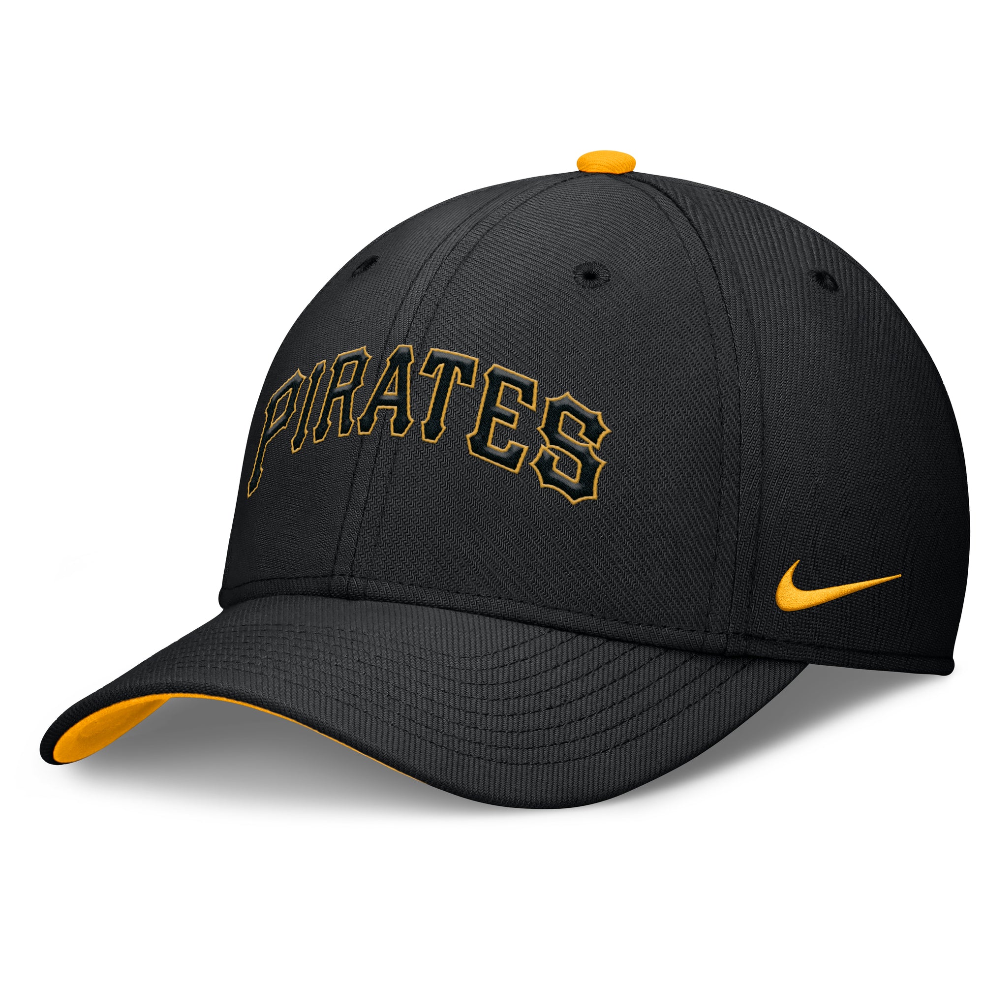 Men's Nike Black Pittsburgh Pirates Primetime Rise Dri-FIT Flex Hat