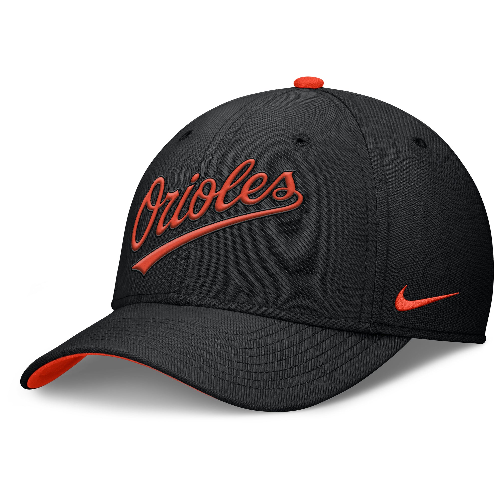 Men's Nike Black Baltimore Orioles Primetime Rise Dri-FIT Flex Hat