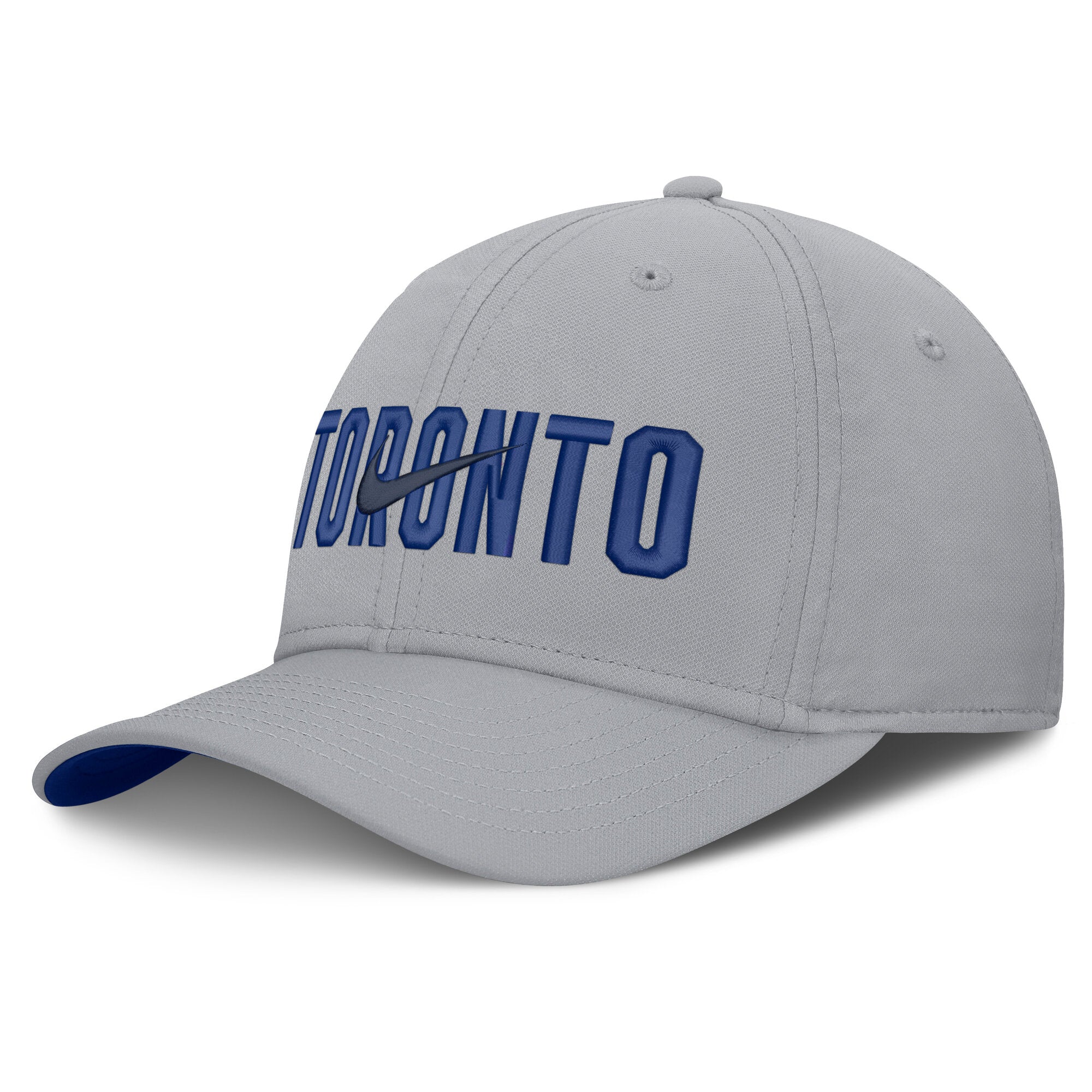 Men's Nike  Gray Toronto Blue Jays Primetime Rise Dri-FIT Flex Hat
