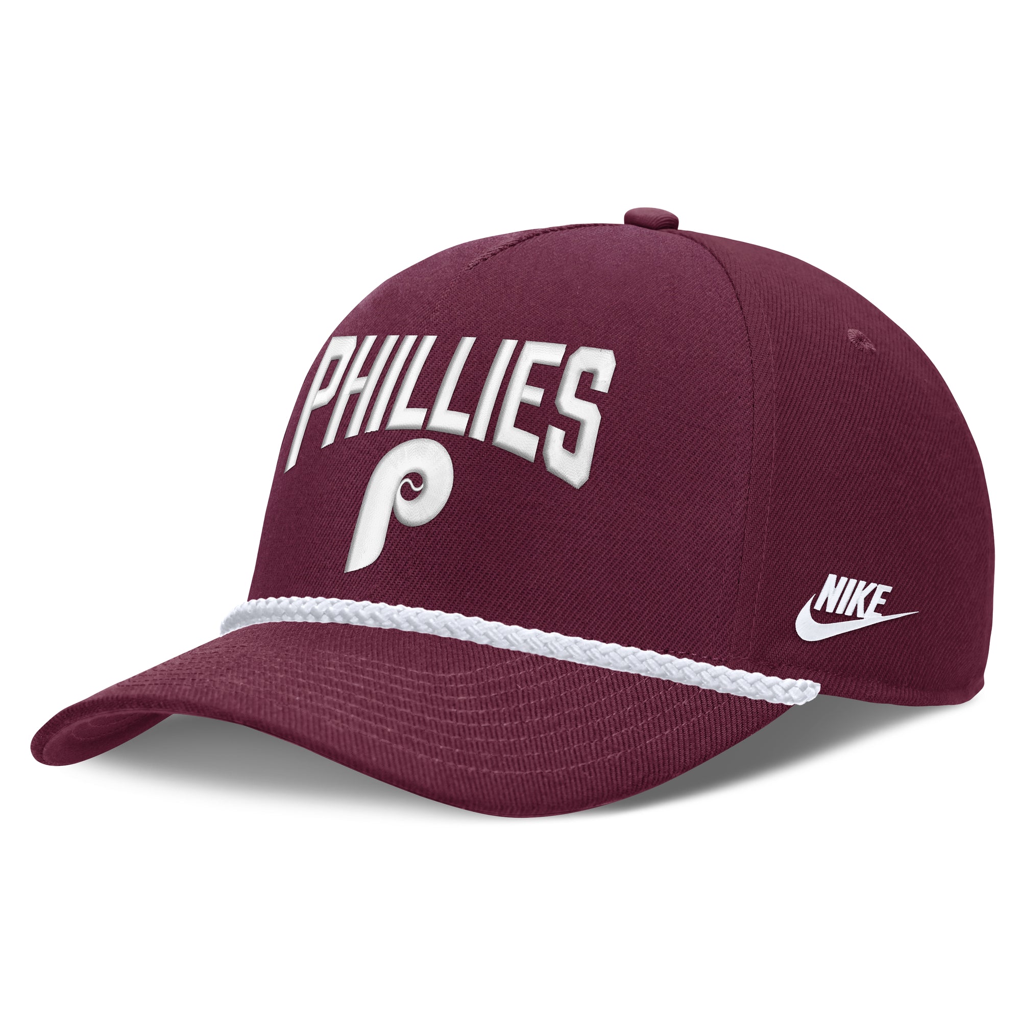Men's Nike  Burgundy Philadelphia Phillies Cooperstown Rise Adjustable Hat