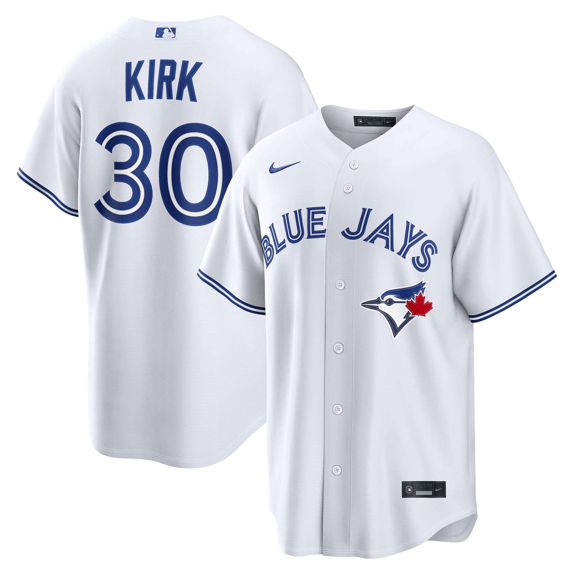 Men's Nike Alejandro Kirk White Toronto Blue Jays Home Replica Jersey