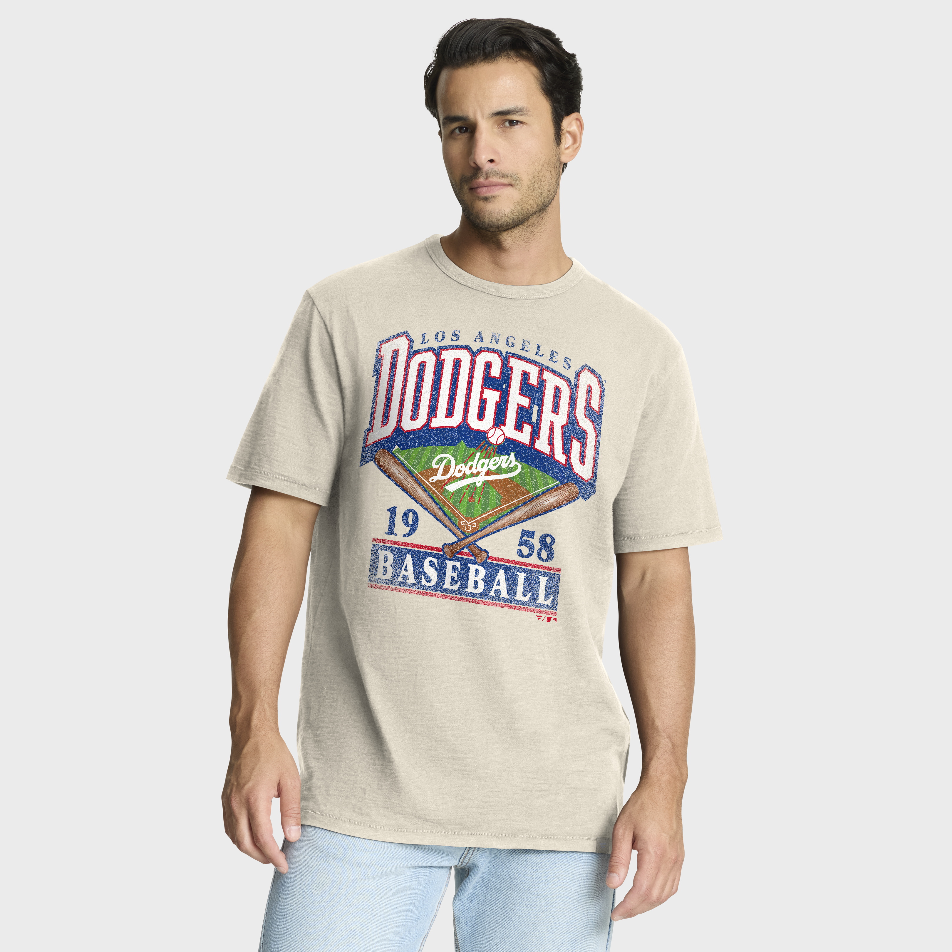 Men's Fanatics Tan Los Angeles Dodgers Stadium Slub T-Shirt