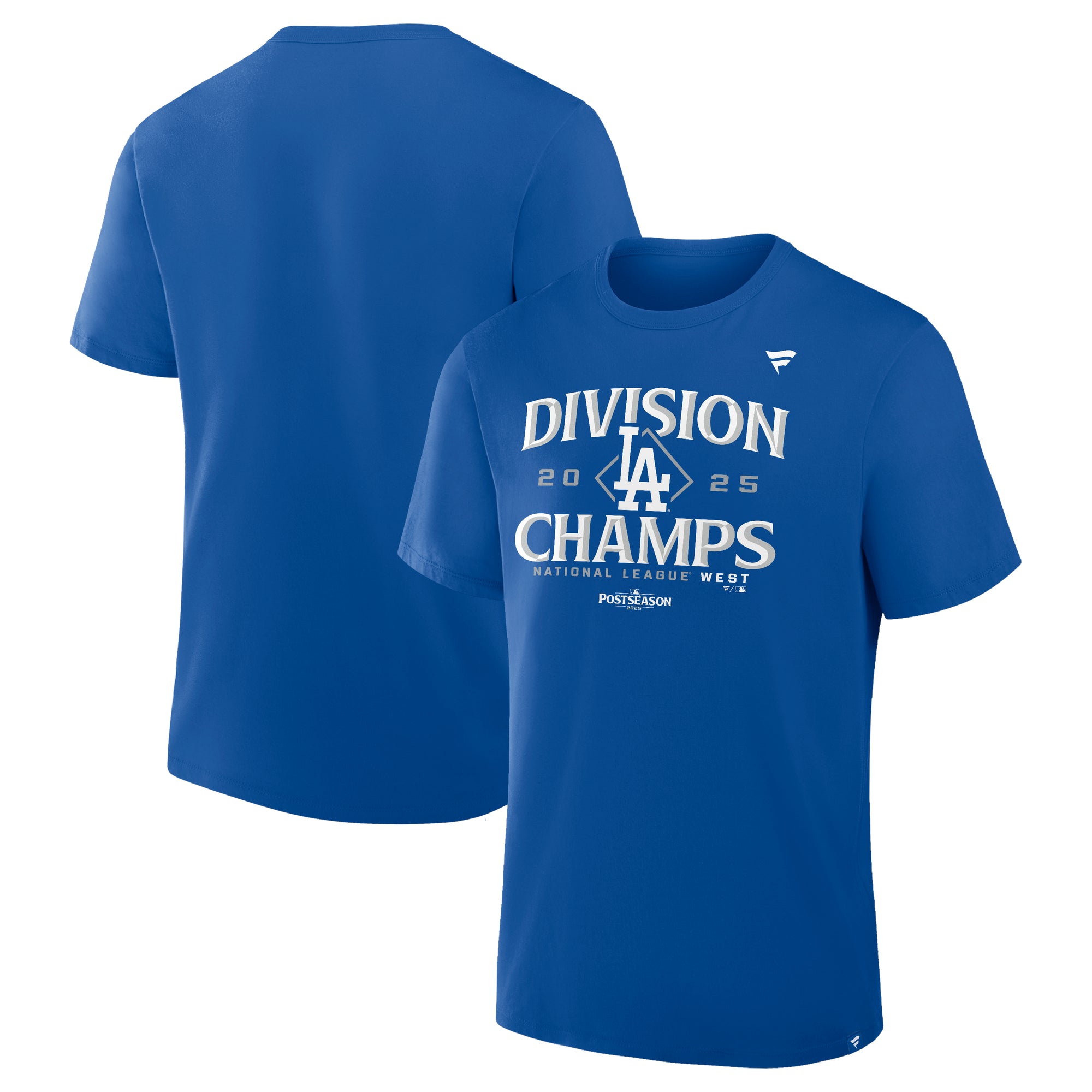 Men's Fanatics Royal Los Angeles Dodgers 2025 NL West Division Champions Locker Room T-Shirt