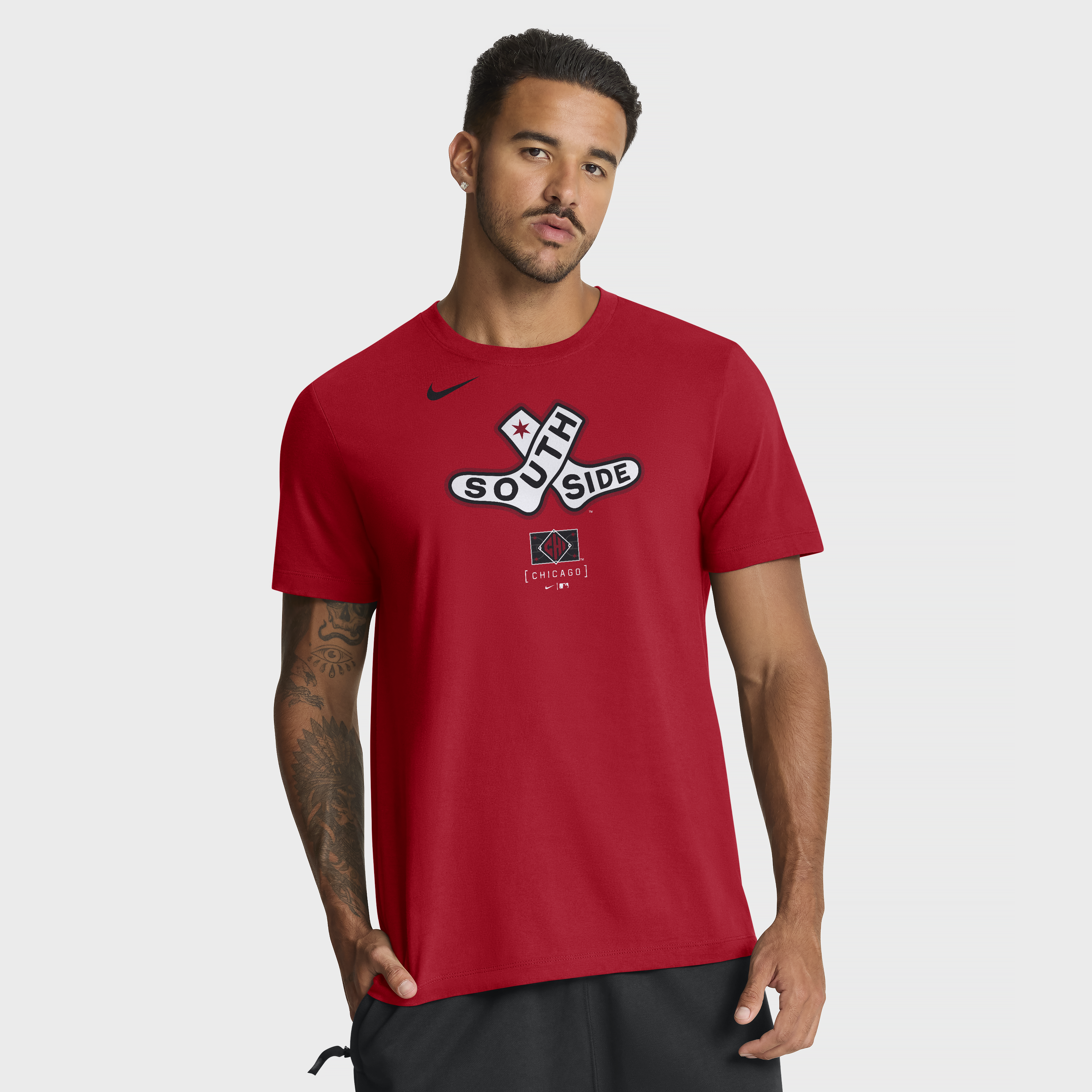 Men's Nike Red Chicago White Sox City Connect Large Logo T-Shirt