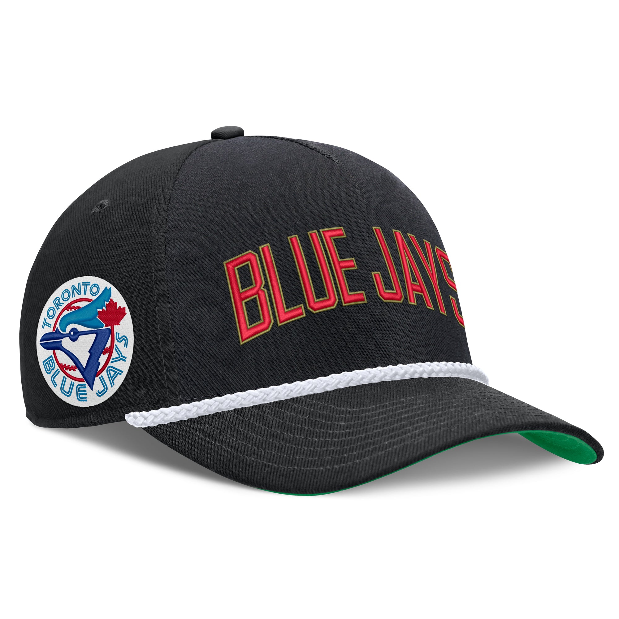 Men's Nike Black Toronto Blue Jays Cooperstown Collection Rise Adjustable Hat