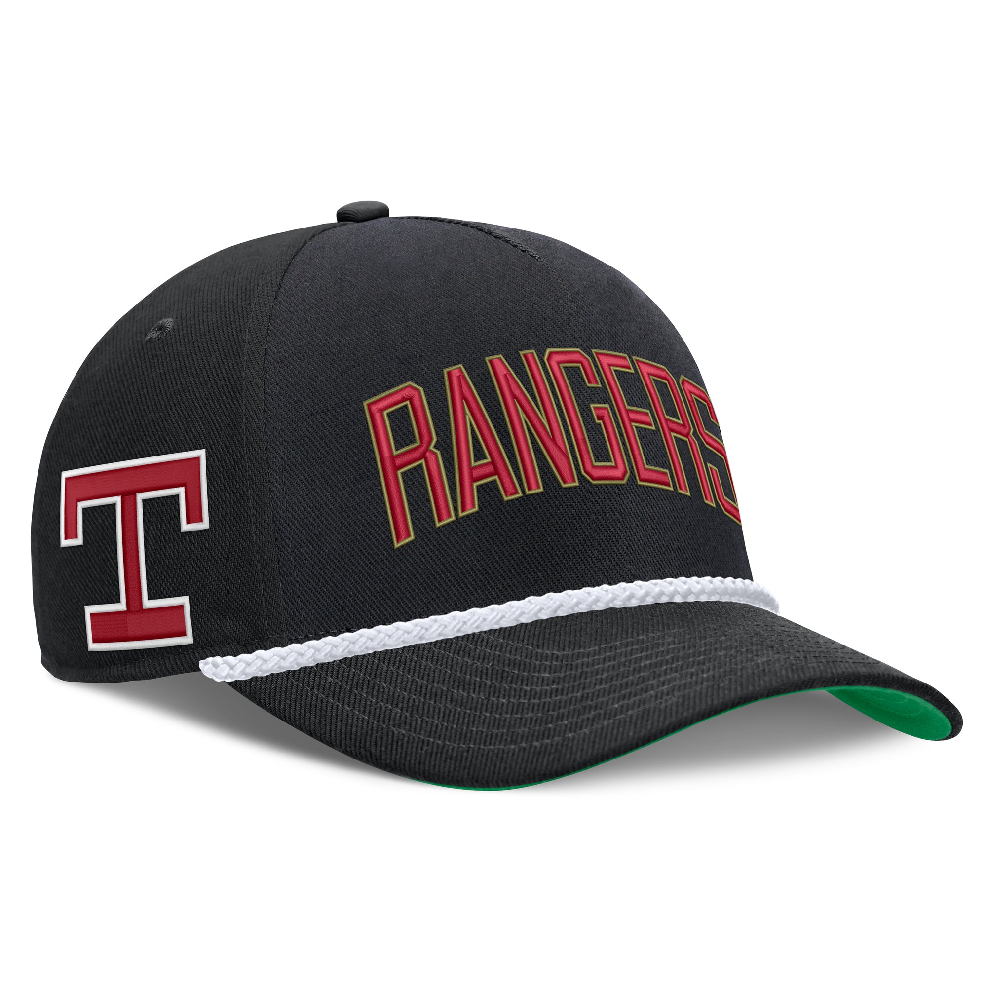 Men's Nike Black Texas Rangers Cooperstown Collection Rise Adjustable Hat