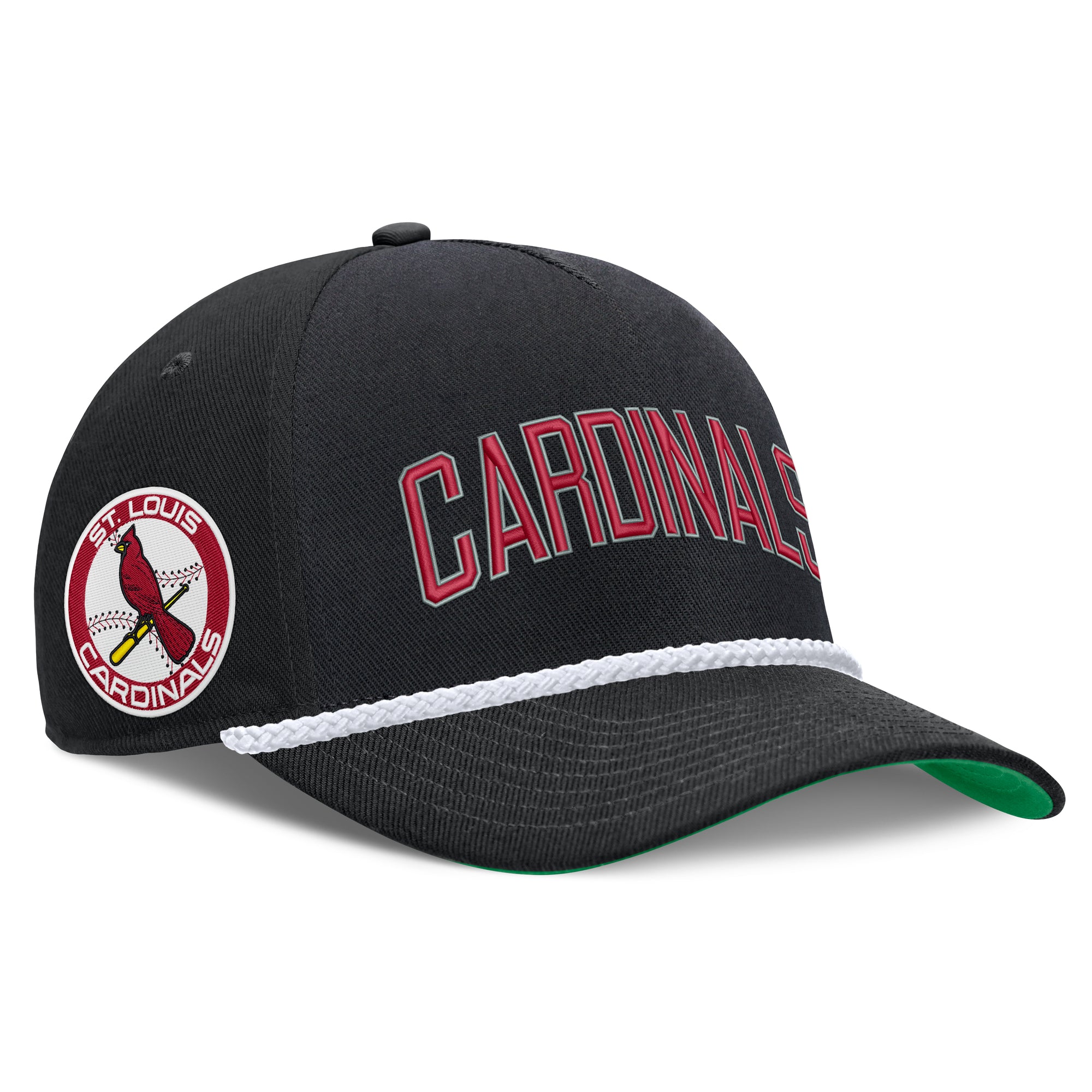 Men's Nike Black St. Louis Cardinals Cooperstown Collection Rise Adjustable Hat