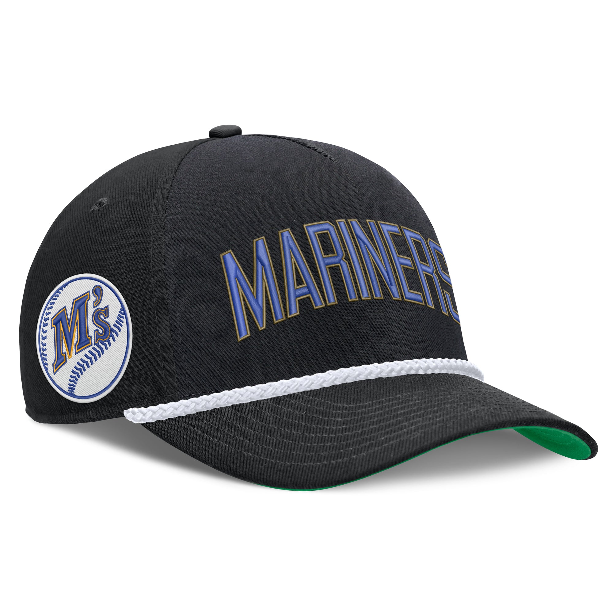 Men's Nike Black Seattle Mariners Cooperstown Collection Rise Adjustable Hat