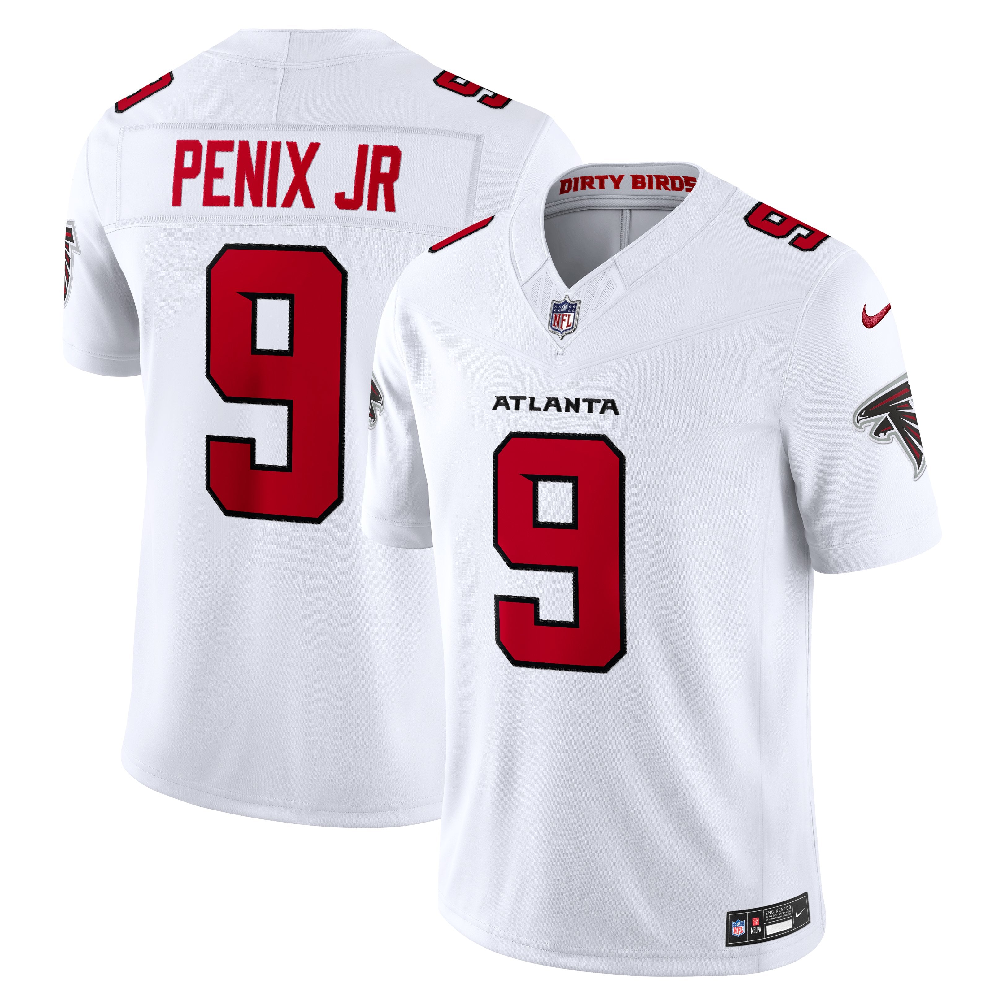 Men's Nike Michael Penix Jr. White Atlanta Falcons Vapor F.U.S.E. Stitched Limited Jersey