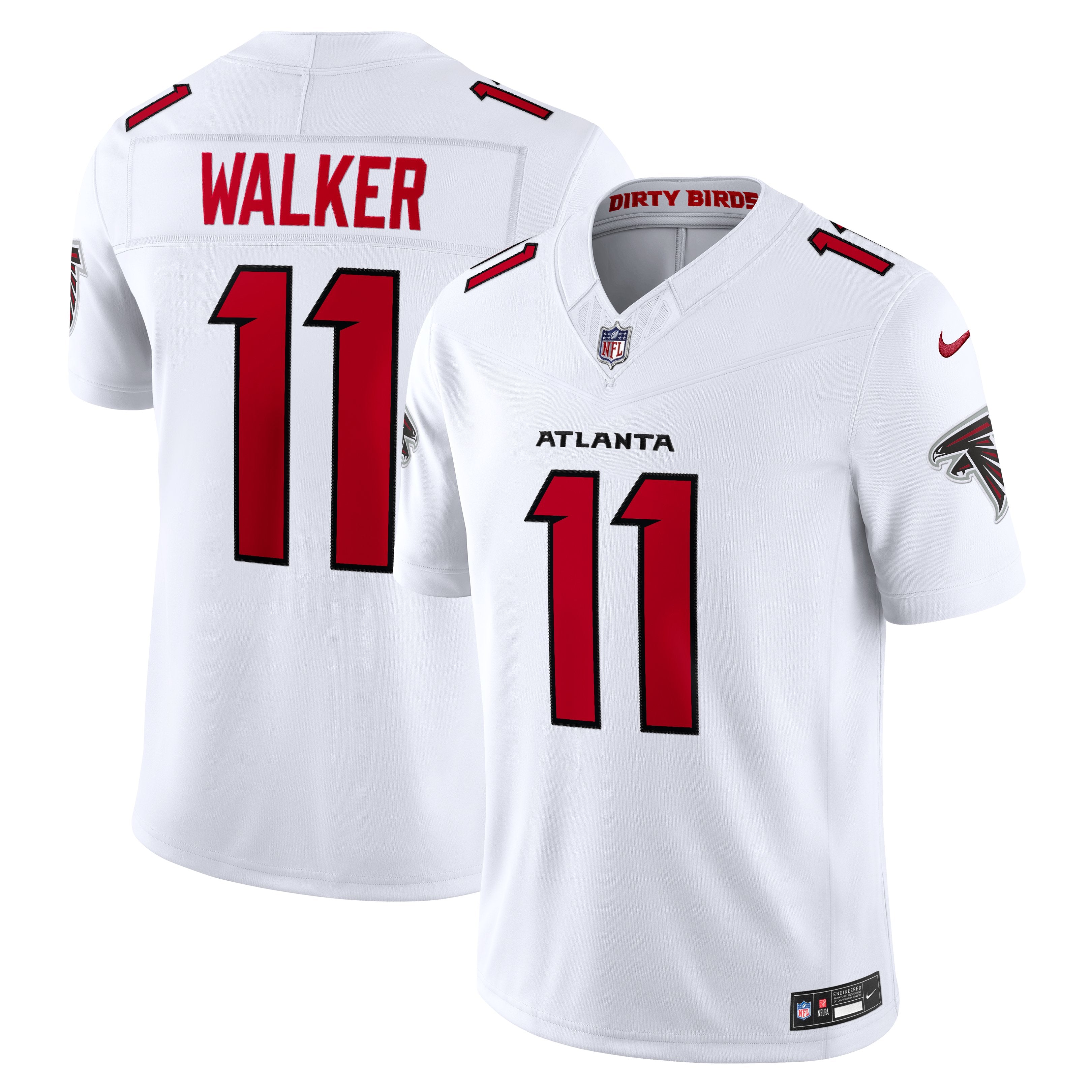 Men's Nike Jalon Walker White Atlanta Falcons Vapor F.U.S.E. Stitched Limited Jersey