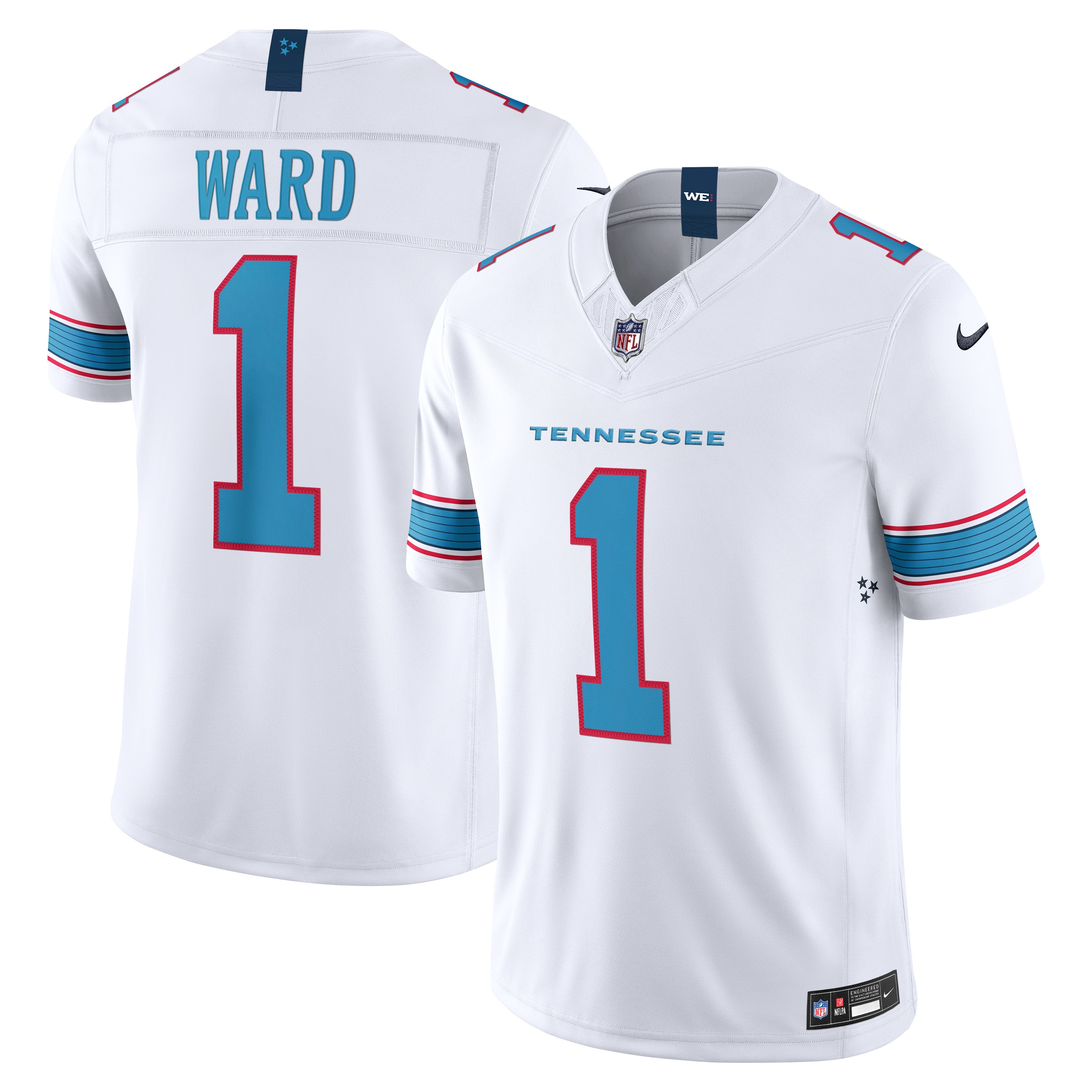 Men's Nike Cameron Ward White Tennessee Titans Vapor F.U.S.E. Stitched Limited Jersey