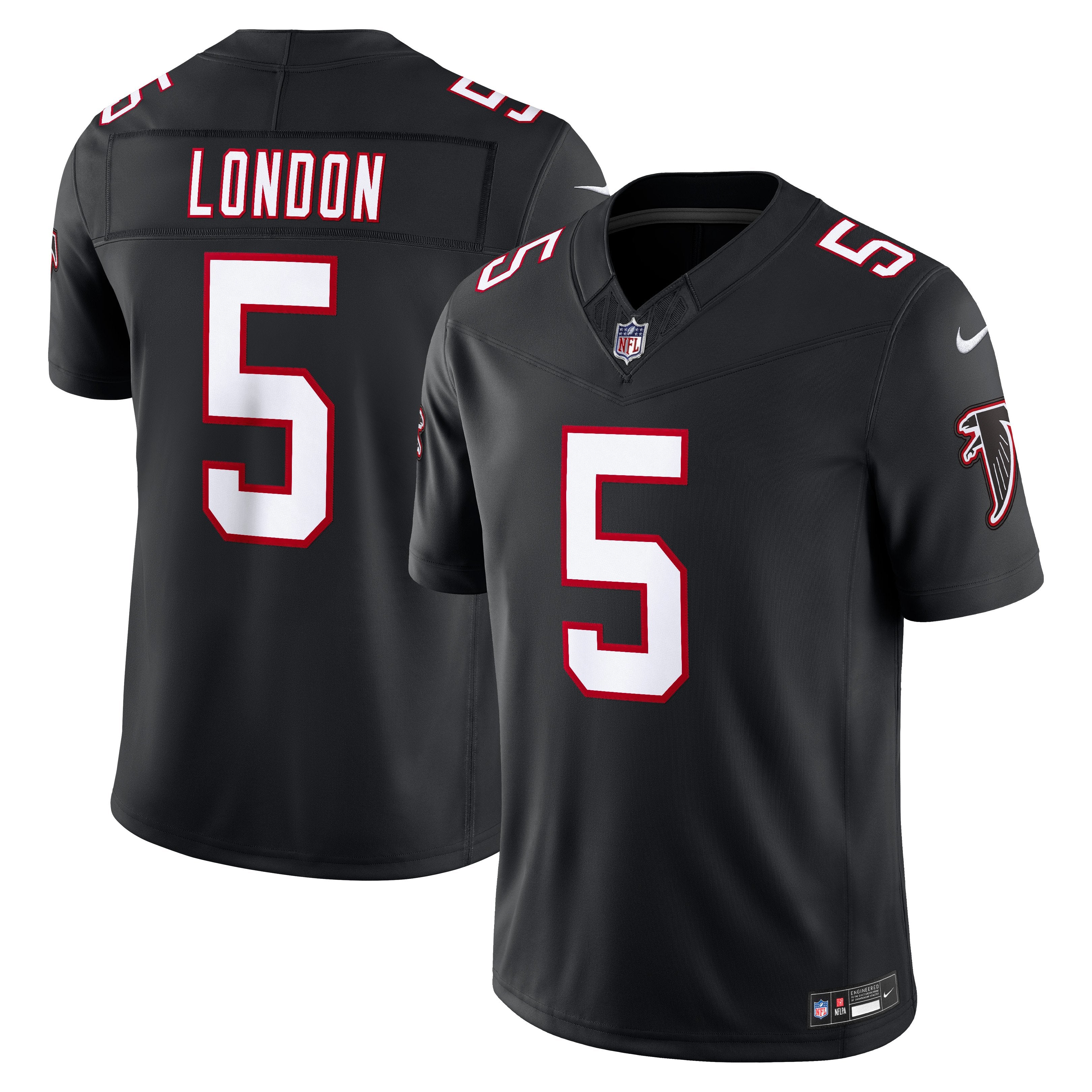 Men's Nike Drake London Black Atlanta Falcons Alternate Throwback Vapor F.U.S.E. Stitched Limited Jersey