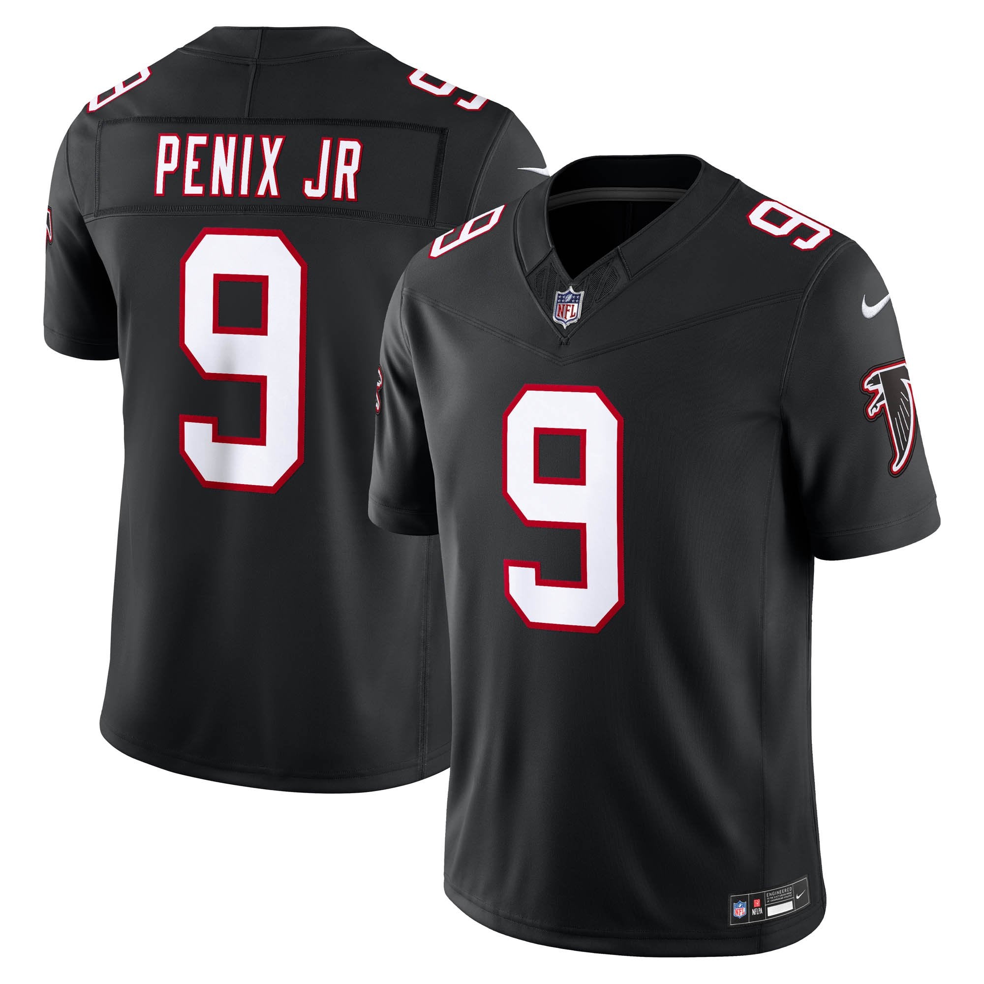 Men's Nike Michael Penix Jr. Black Atlanta Falcons Alternate Throwback Vapor F.U.S.E. Stitched Limited Jersey