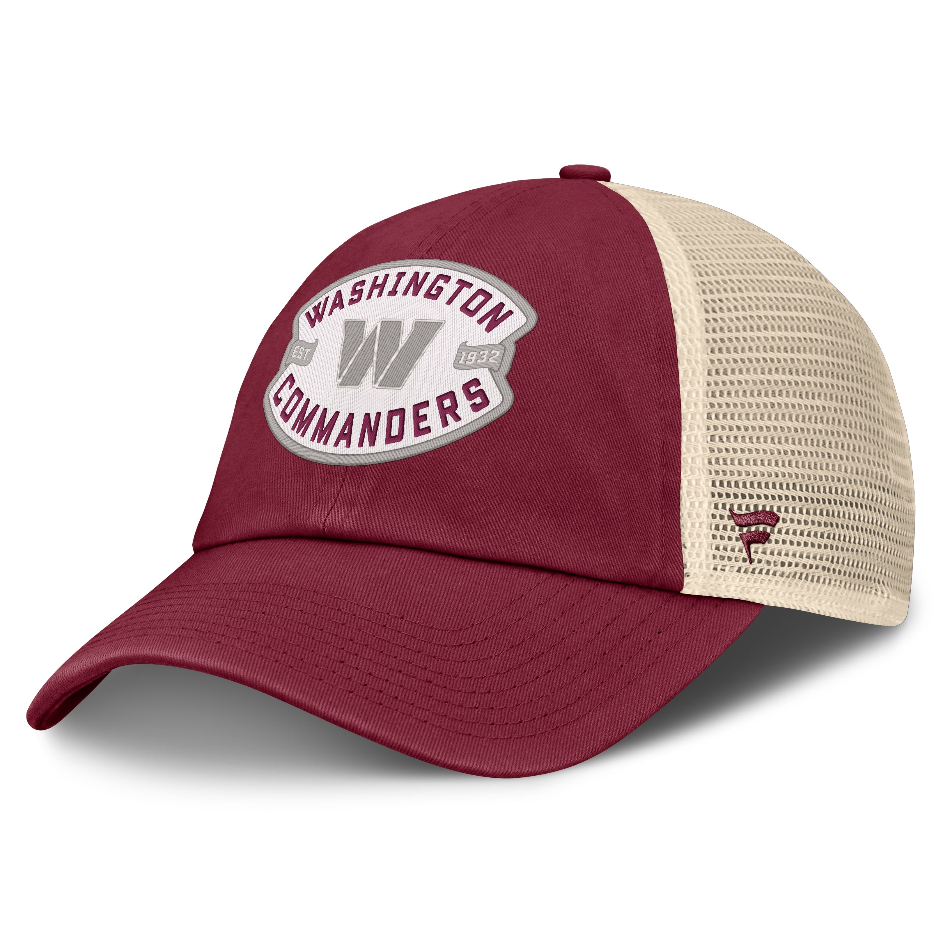 Men's Fanatics Burgundy Washington Commanders Placard Trucker Adjustable Hat