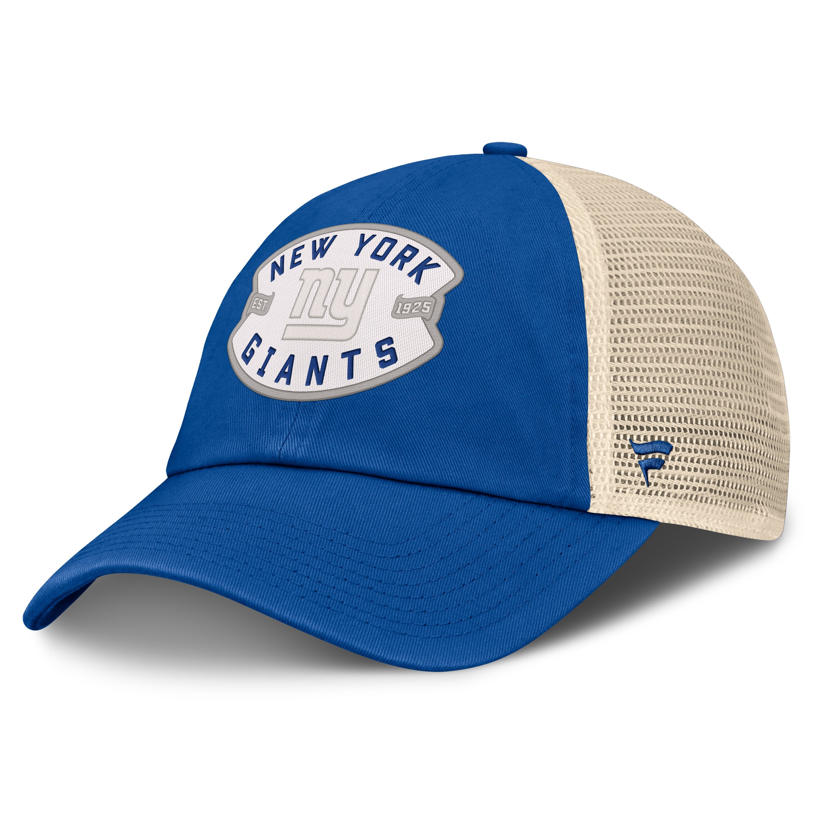 Men's Fanatics Royal New York Giants Placard Trucker Adjustable Hat