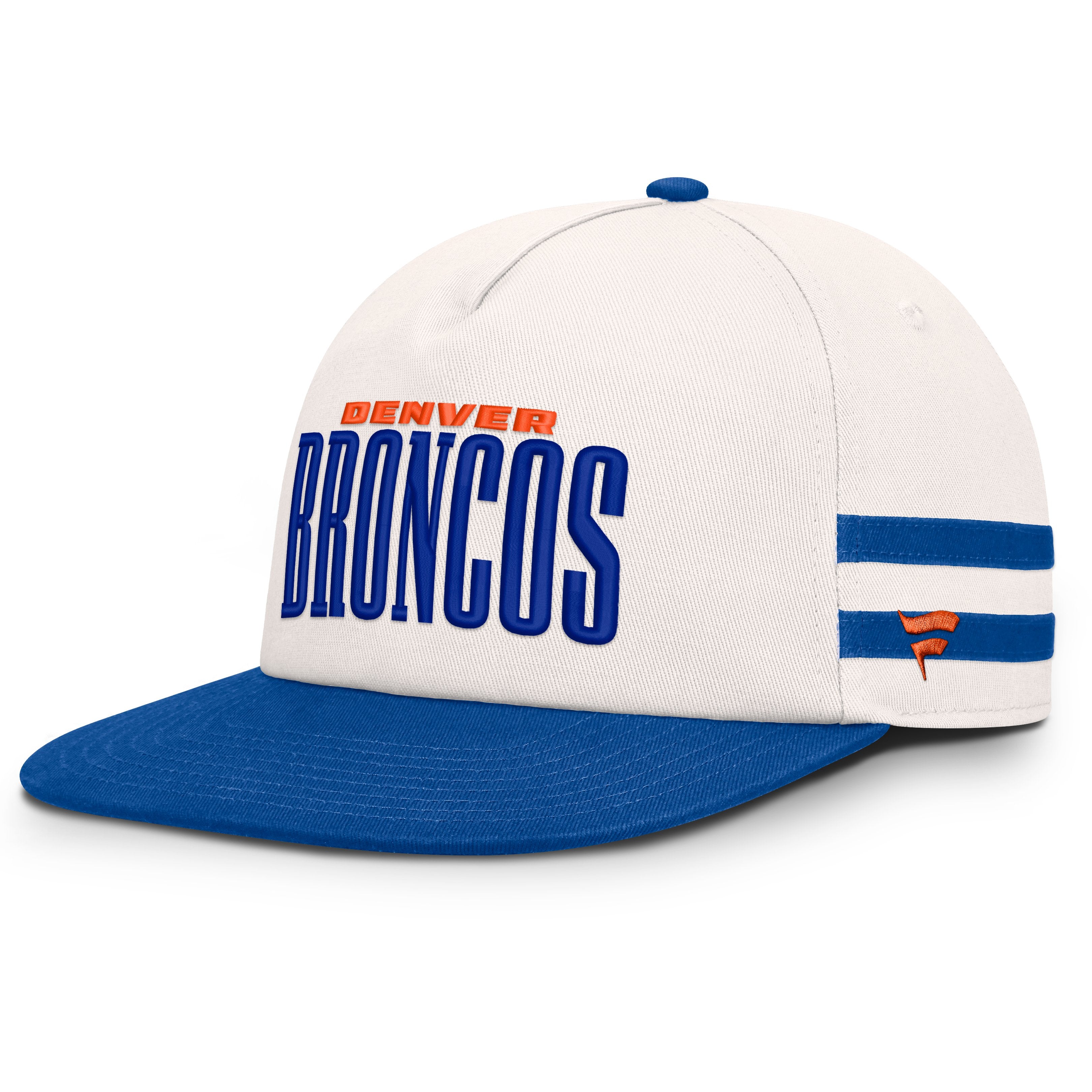 Men's Fanatics Cream/Royal Denver Broncos Heritage Doubleback Golfer Adjustable Hat