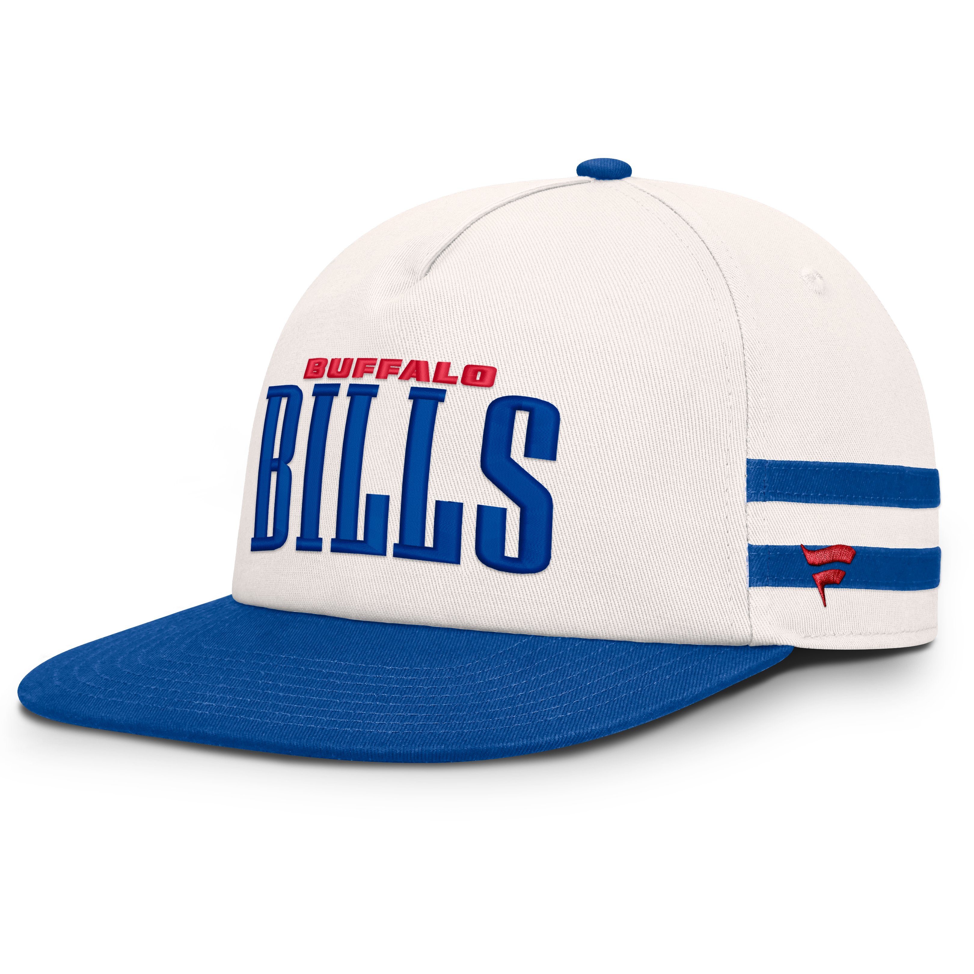 Men's Fanatics Cream/Royal Buffalo Bills Heritage Doubleback Golfer Adjustable Hat