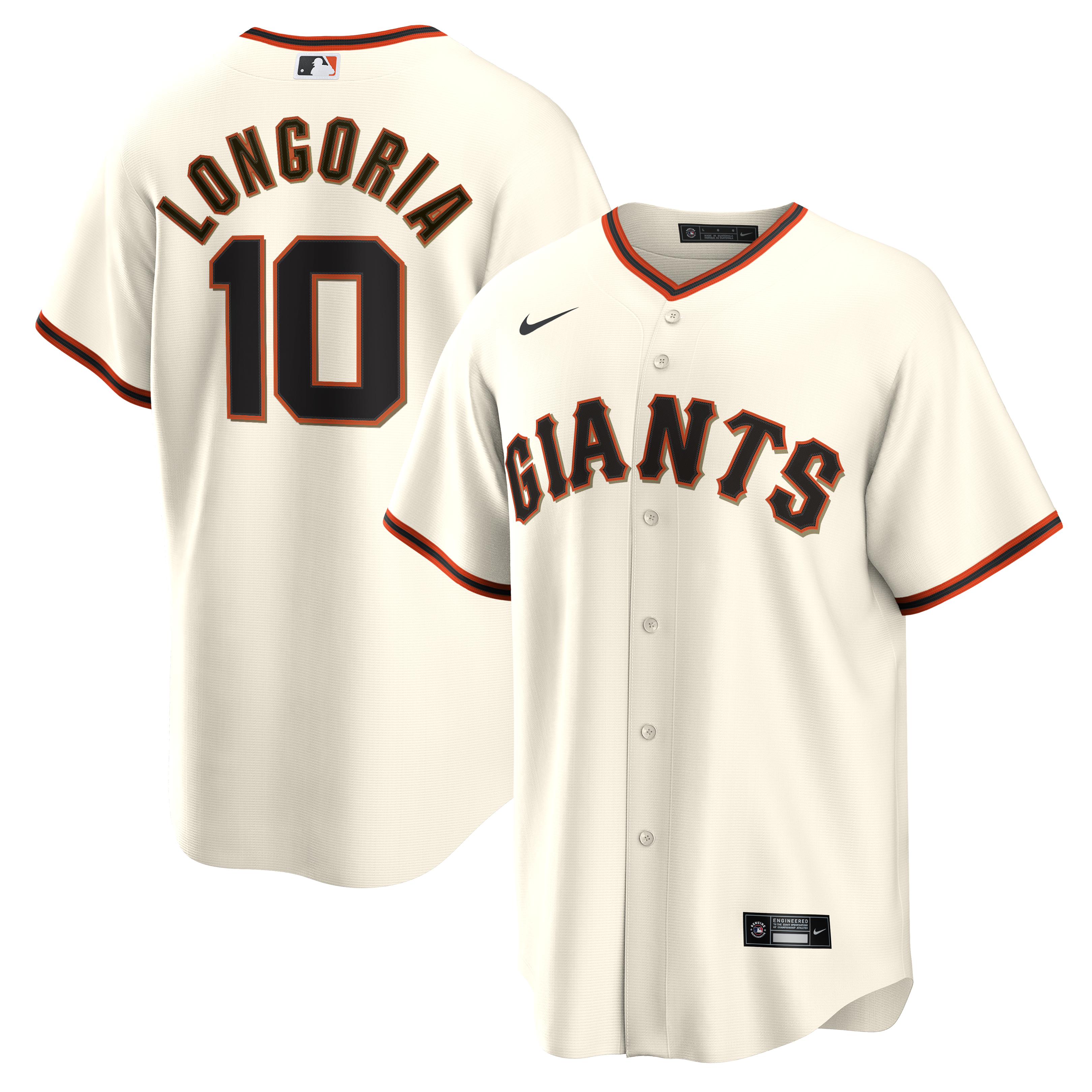 Men's Nike Evan Longoria Cream San Francisco Giants Home Retired Player Replica Jersey