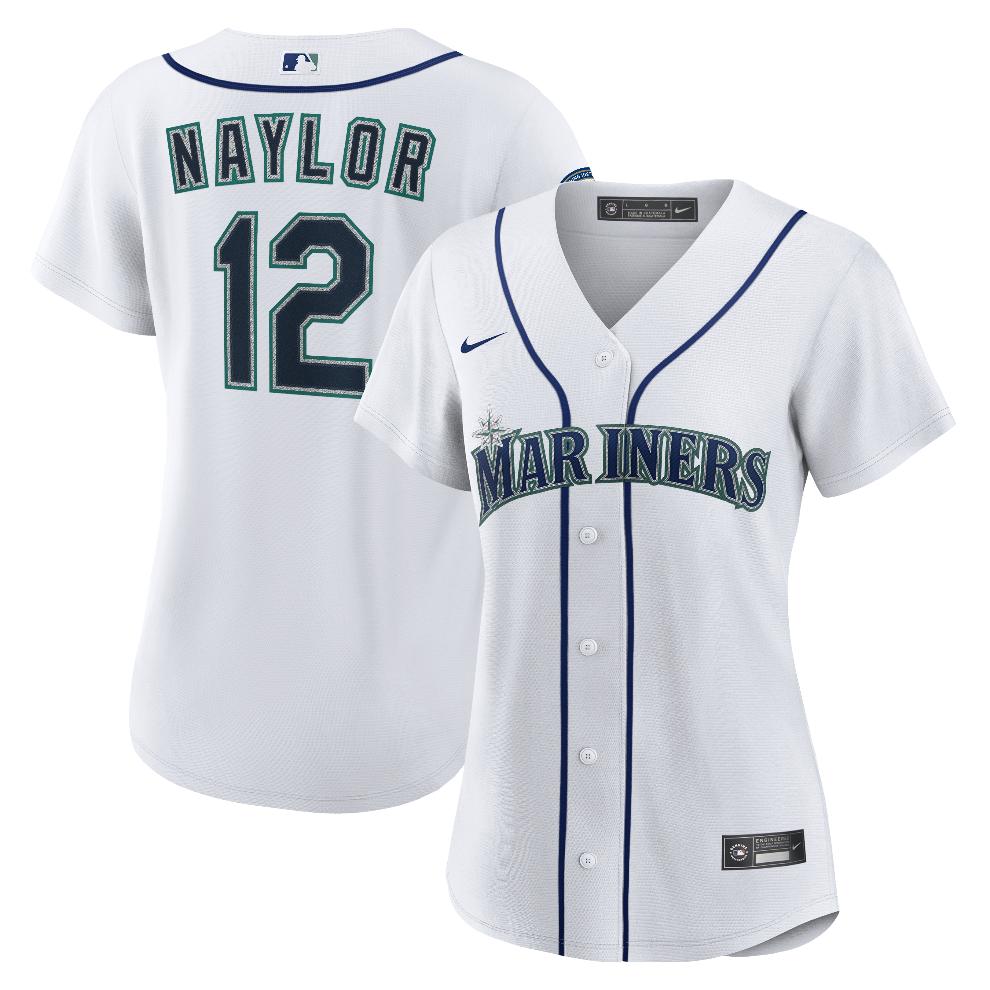 Women's Nike Josh Naylor White Seattle Mariners Home Replica Jersey