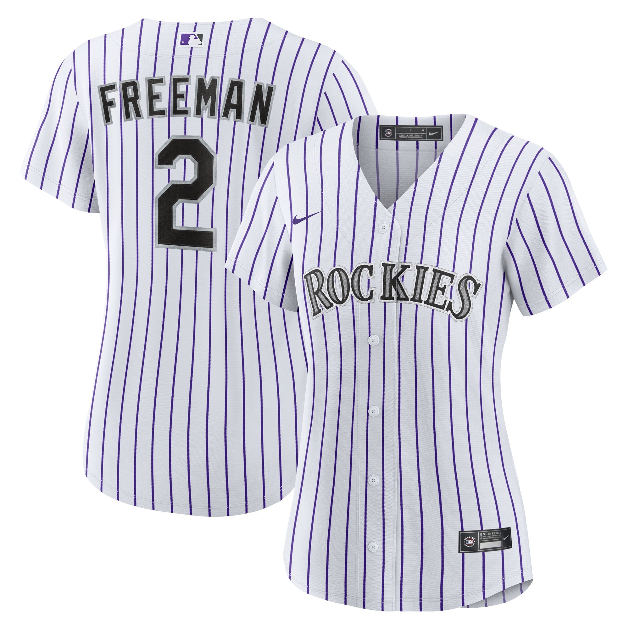 Women's Nike Tyler Freeman White Colorado Rockies Home Replica Jersey