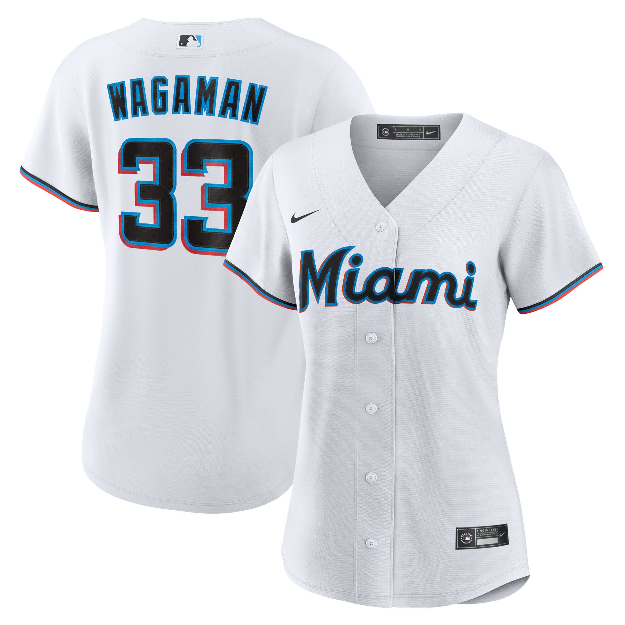 Women's Nike Eric Wagaman White Miami Marlins Home Replica Jersey