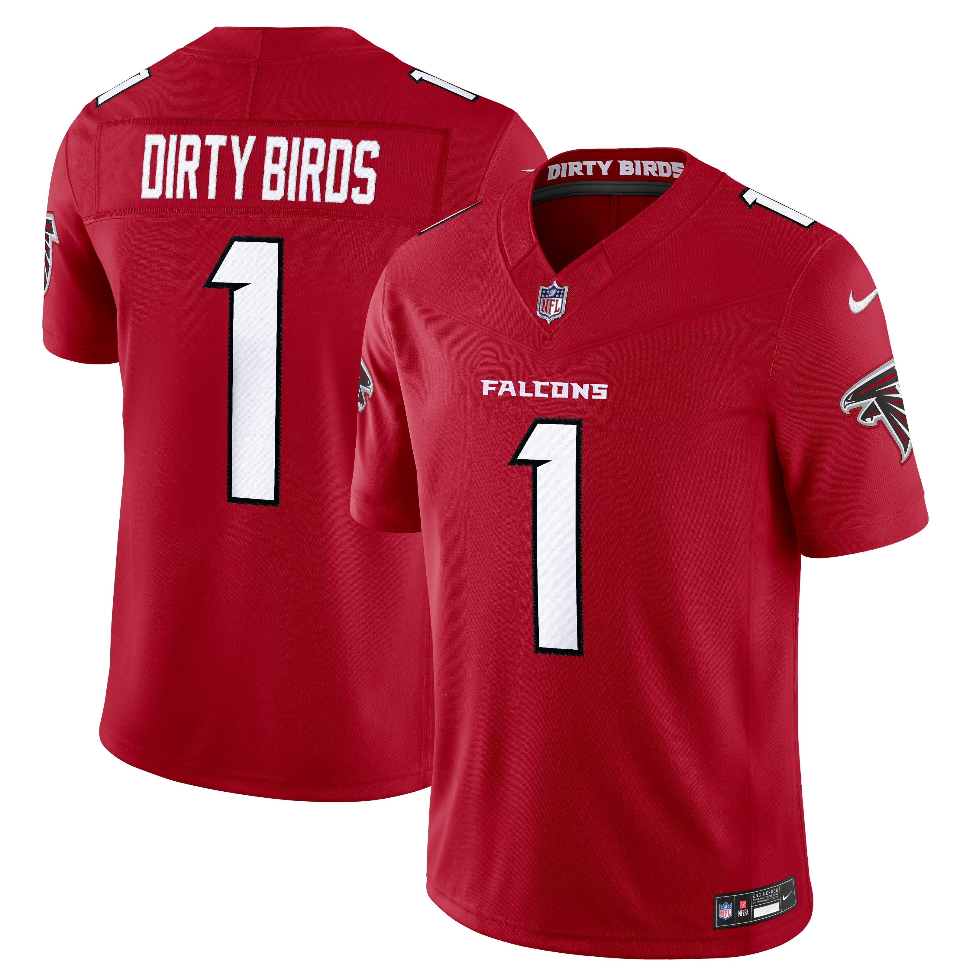 Men's Nike Dirty Birds Red Atlanta Falcons Team Vapor F.U.S.E. Stitched Limited Jersey