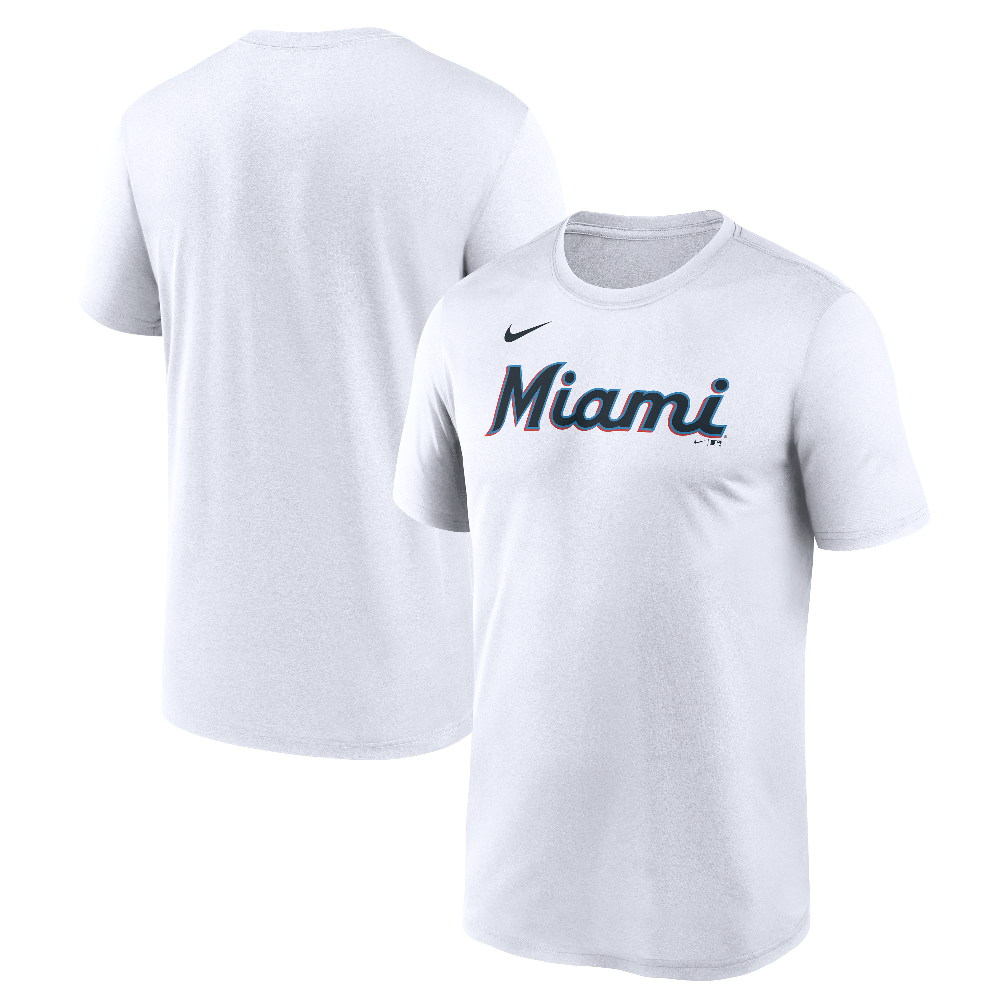 Men's Nike White Miami Marlins New Legend Wordmark Dri-FIT T-Shirt