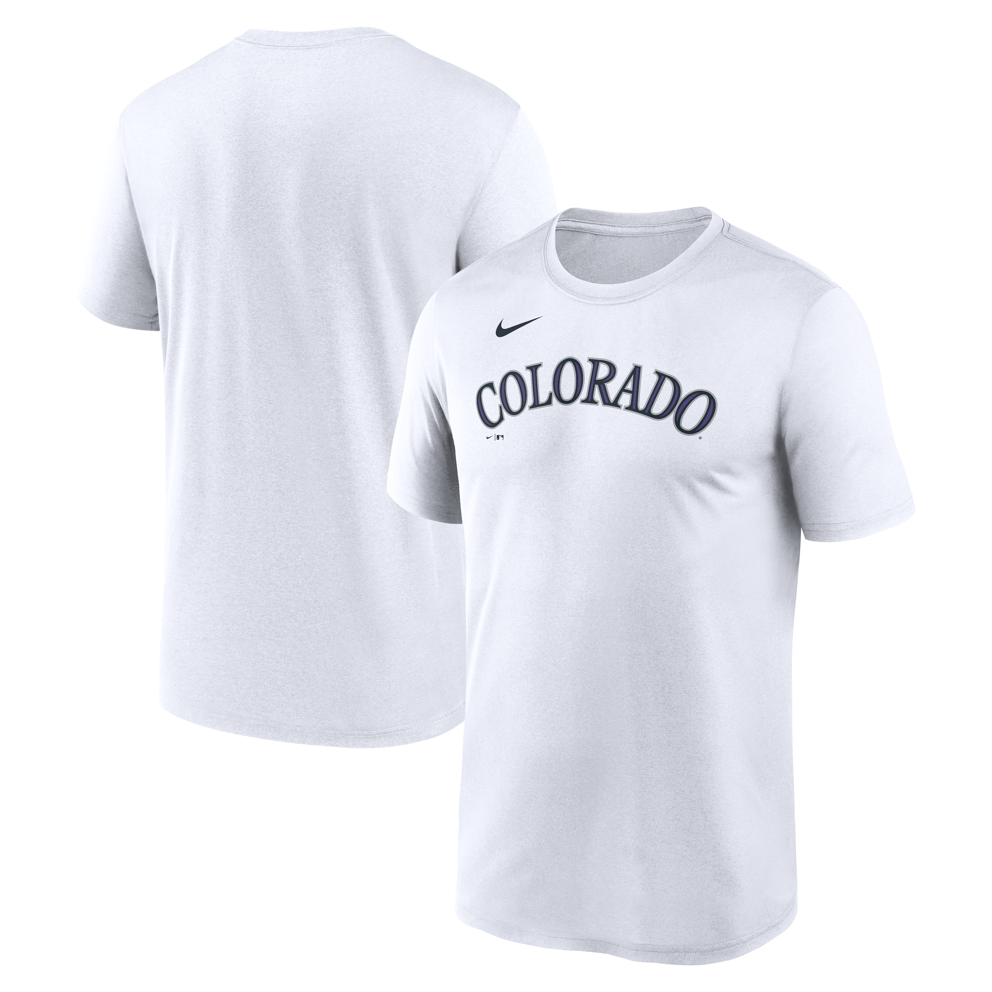 Men's Nike White Colorado Rockies New Legend Wordmark Dri-FIT T-Shirt