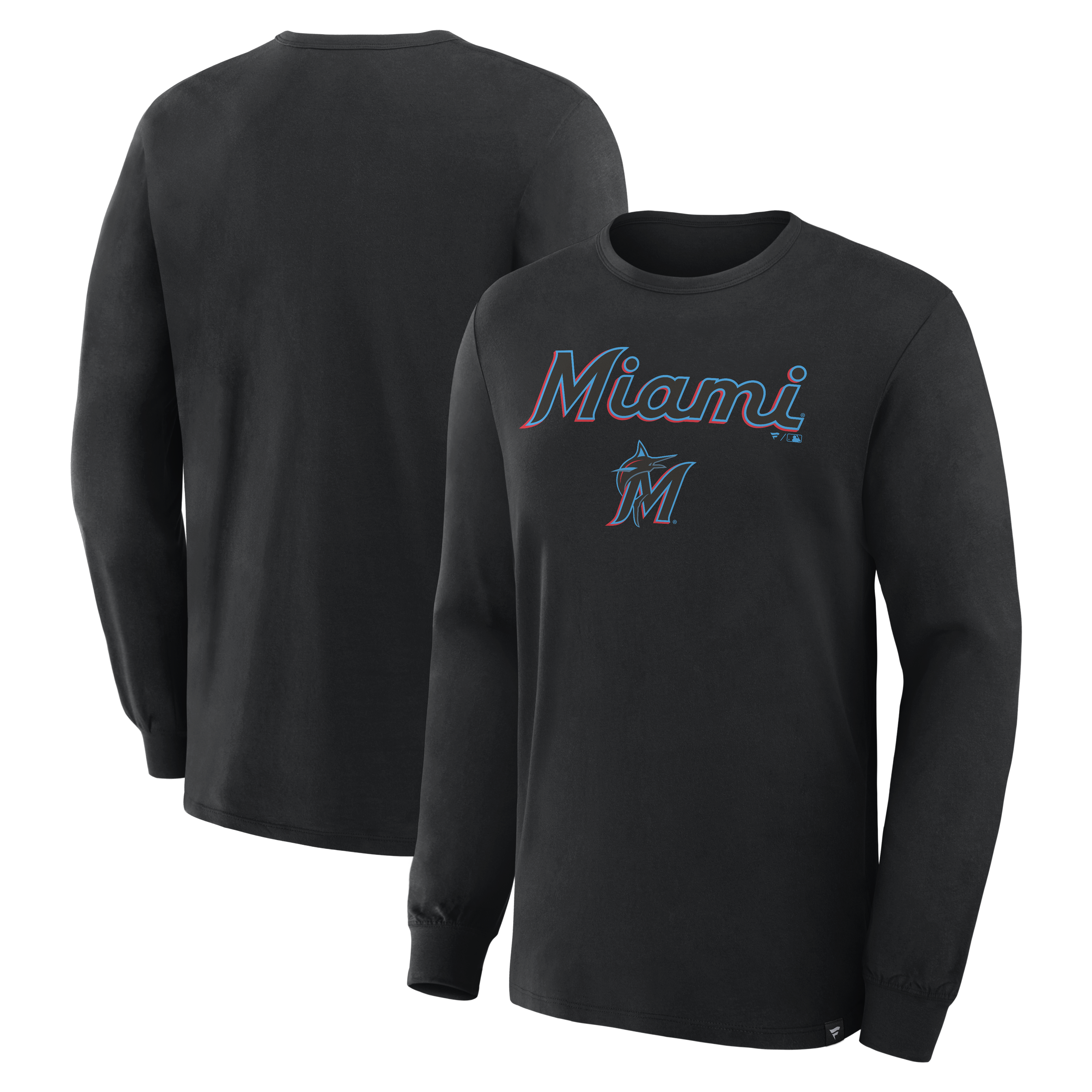 Men's Fanatics Black Miami Marlins Lock-Up Legacy Long Sleeve T-Shirt