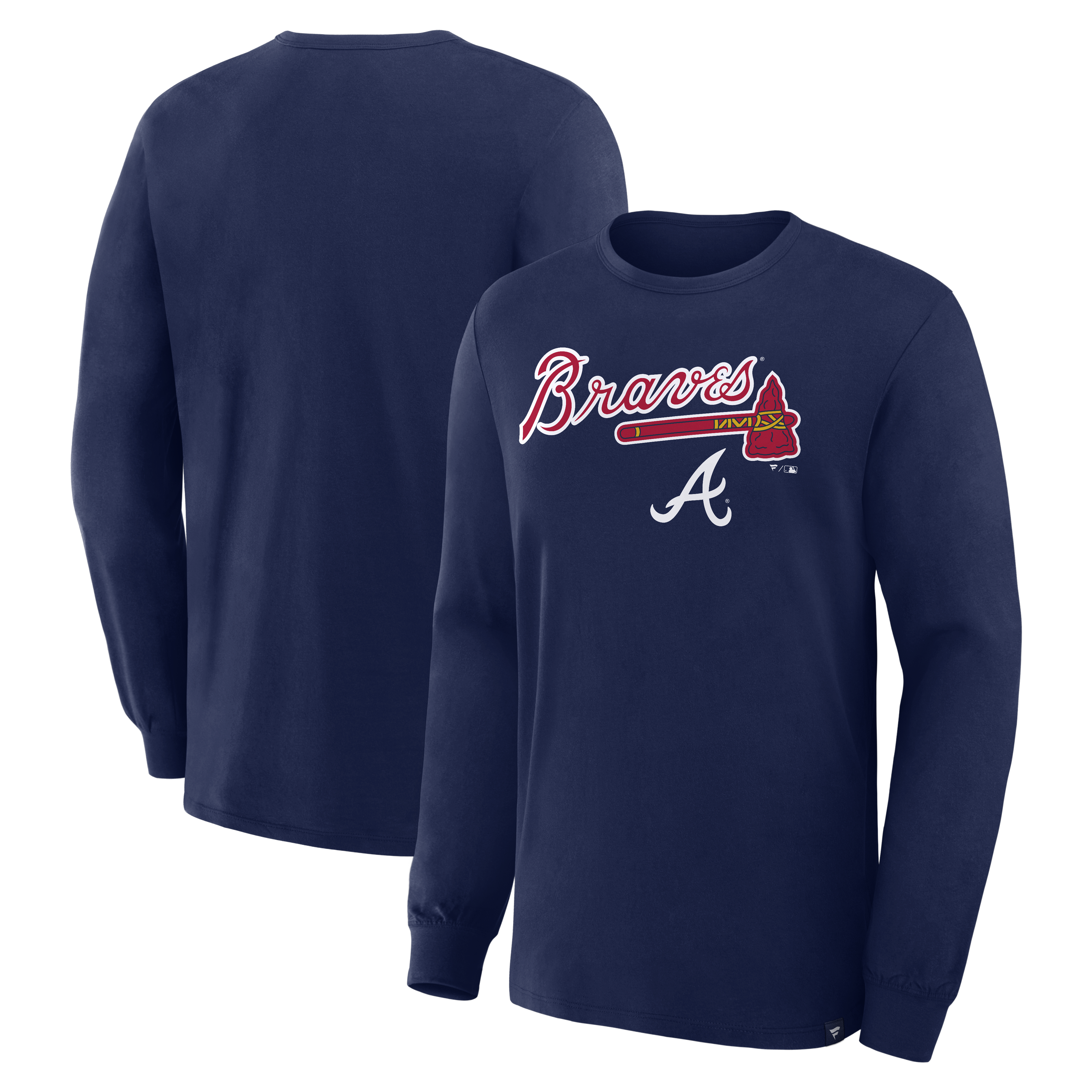 Men's Fanatics Navy Atlanta Braves Lock-Up Legacy Long Sleeve T-Shirt