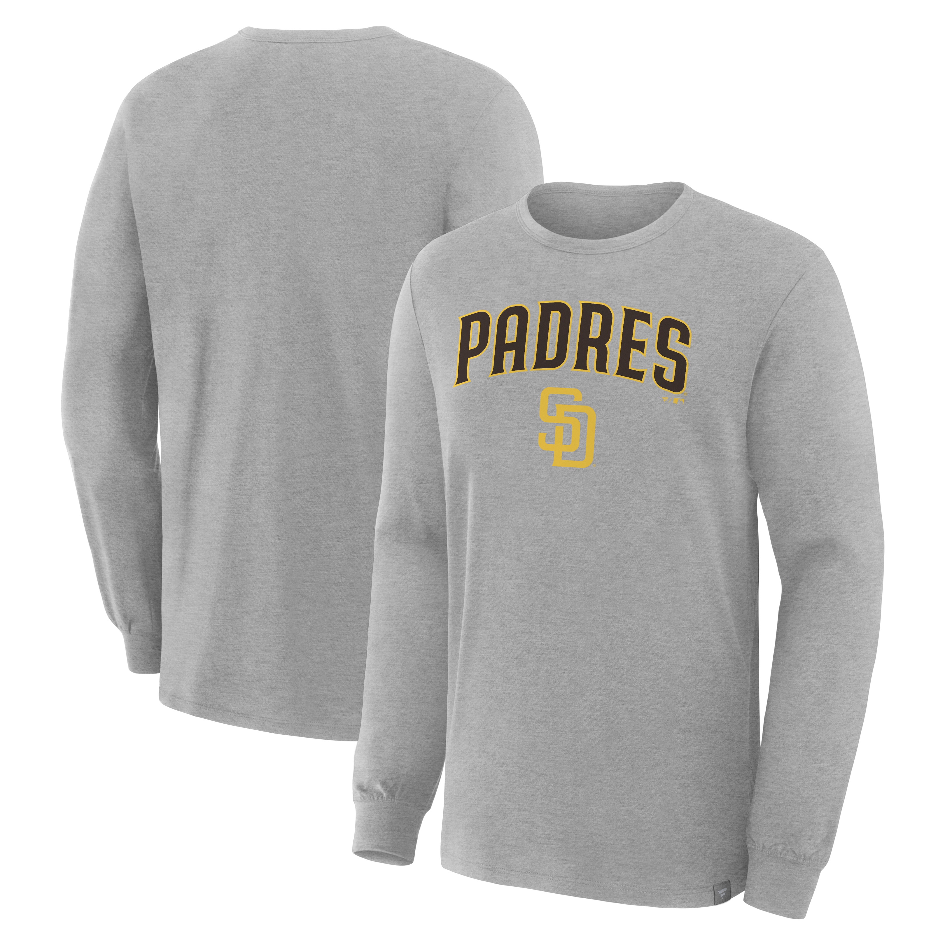 Men's Fanatics Heather Gray San Diego Padres Lock-Up Legacy Long Sleeve T-Shirt
