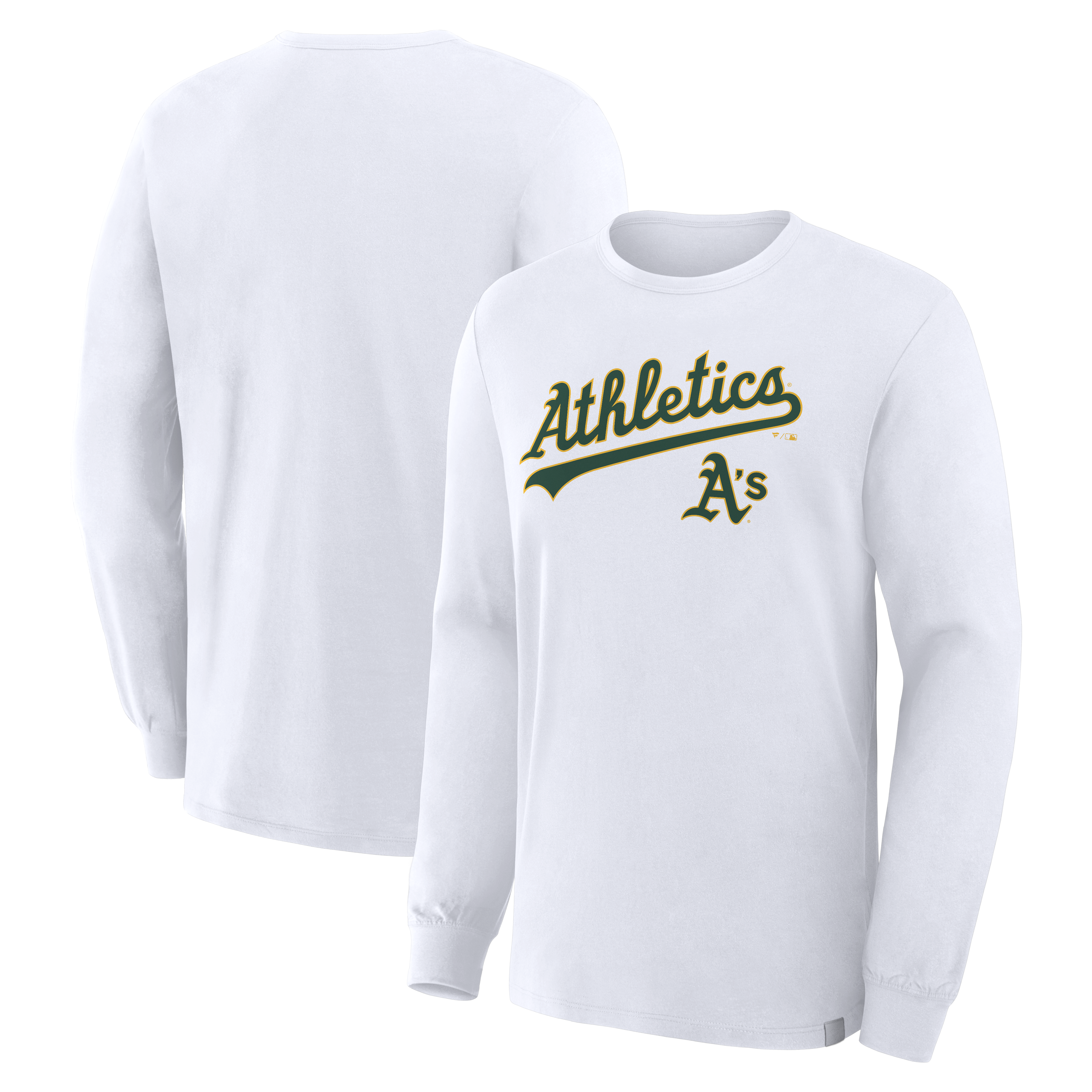 Men's Fanatics White Athletics Lock-Up Legacy Long Sleeve T-Shirt