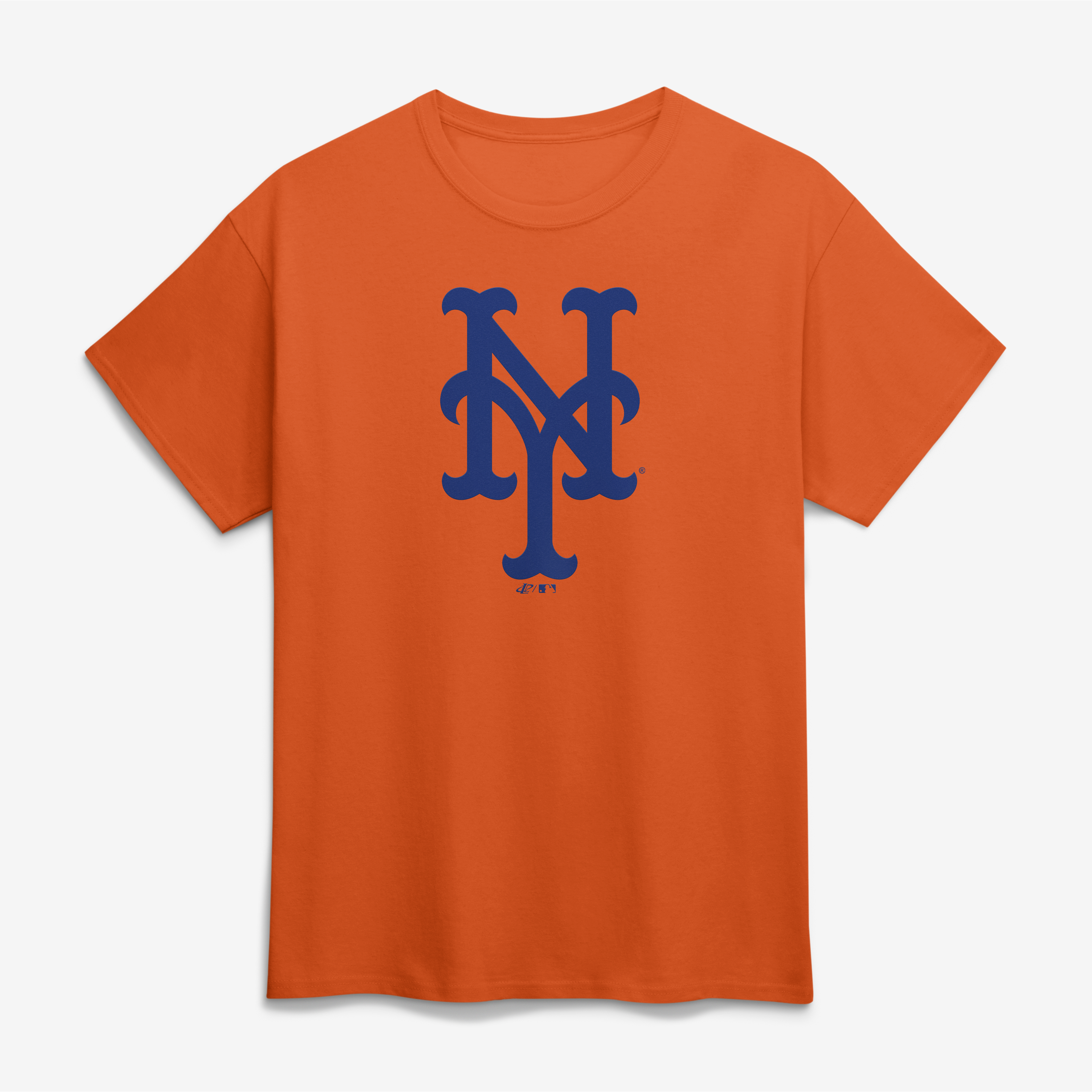 Men's Logo Athletic Orange New York Mets Official Logo T-Shirt