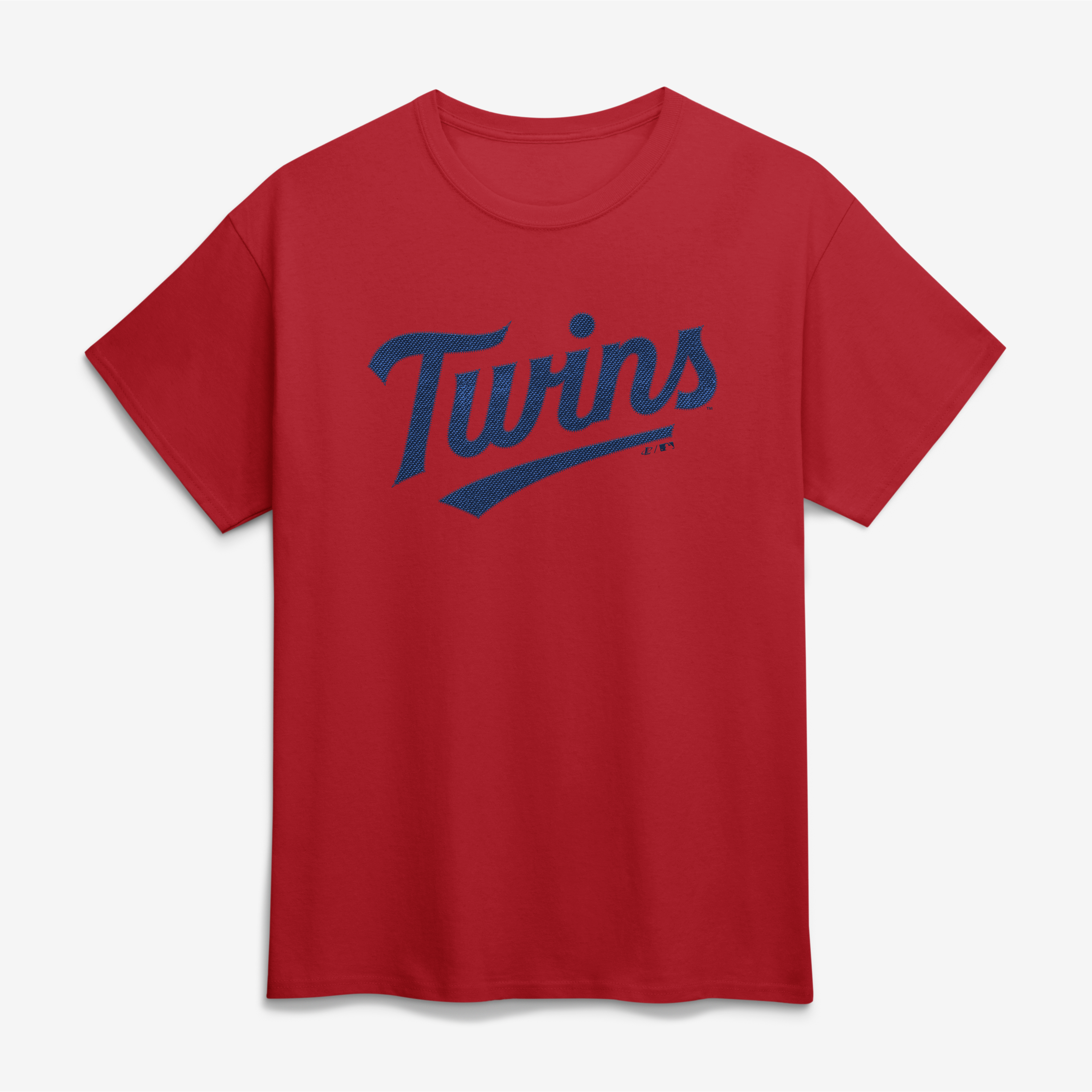 Men's Logo Athletic Red Minnesota Twins Wordmark T-Shirt