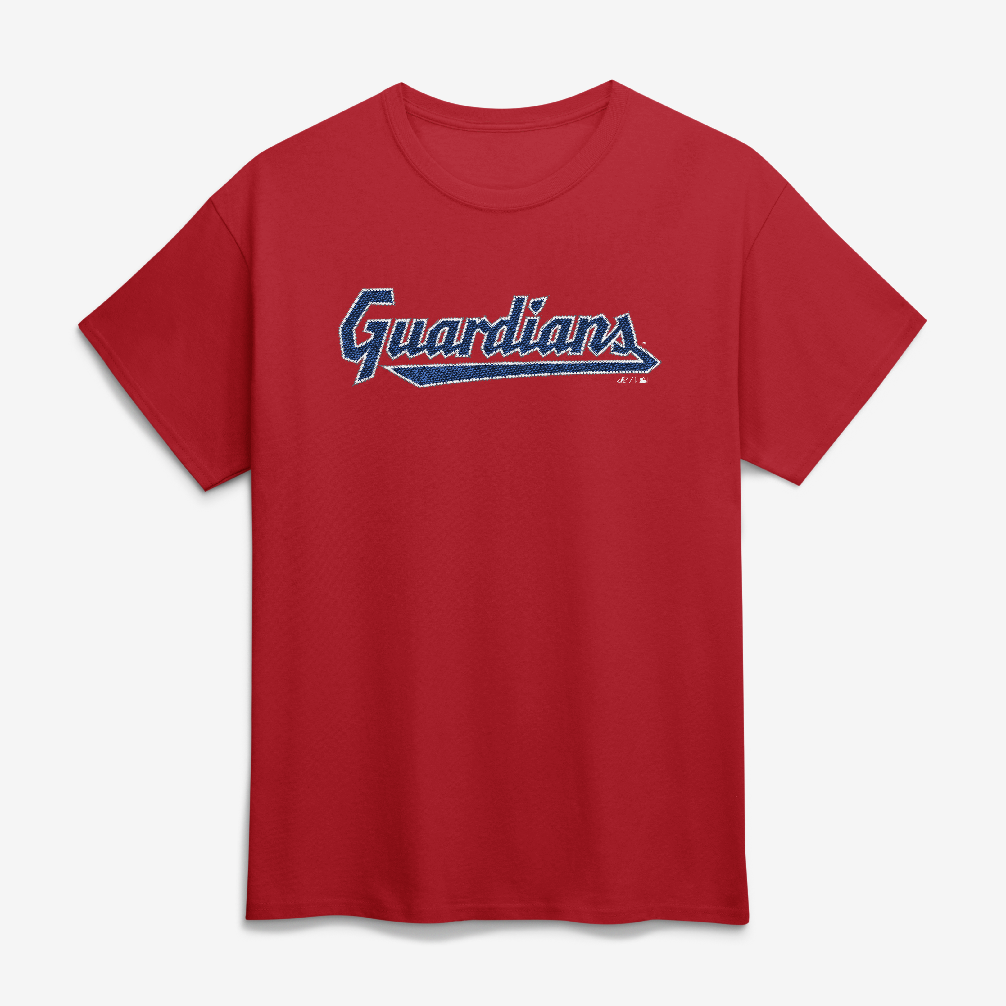 Men's Logo Athletic Red Cleveland Guardians Wordmark T-Shirt