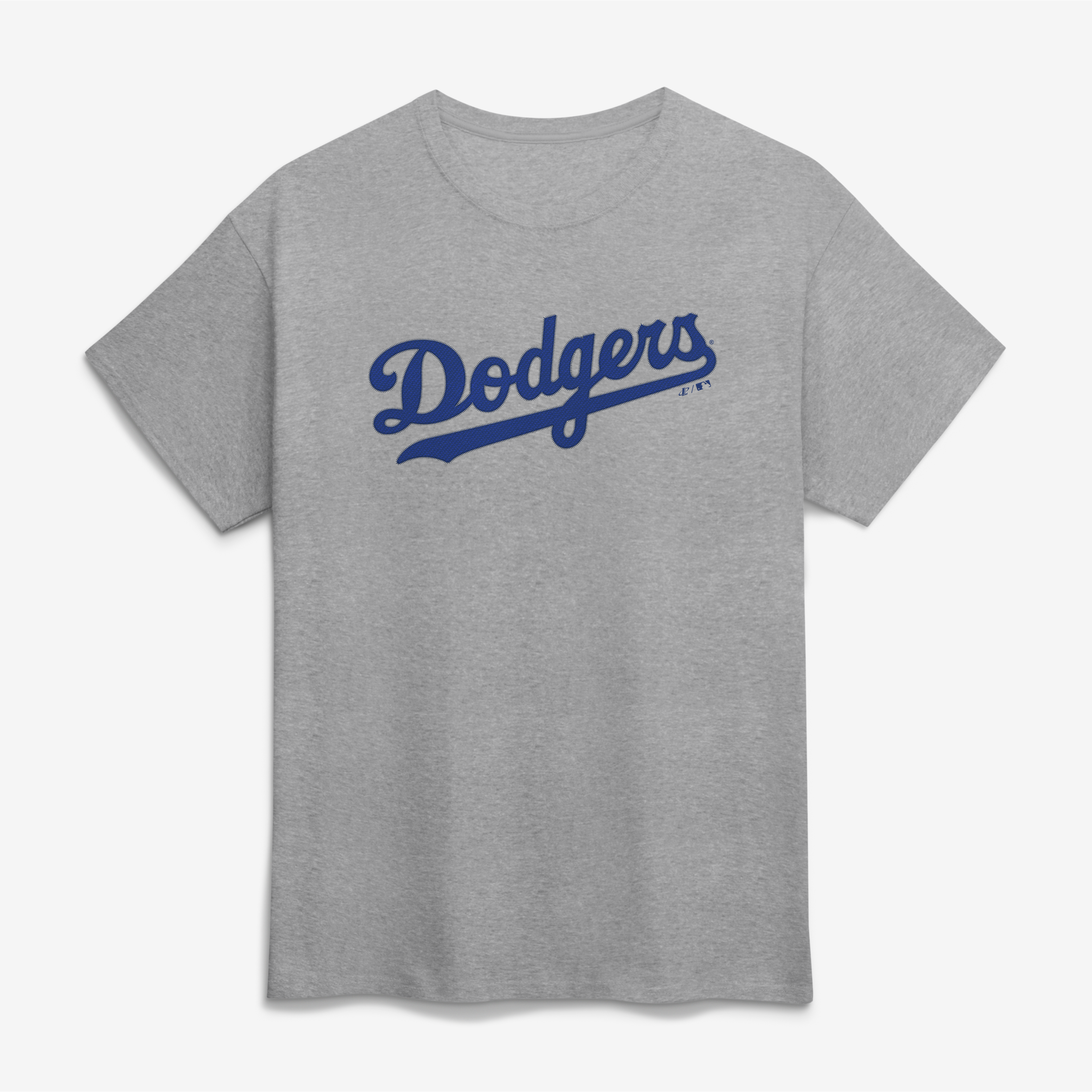 Men's Logo Athletic Heather Gray Los Angeles Dodgers Wordmark T-Shirt