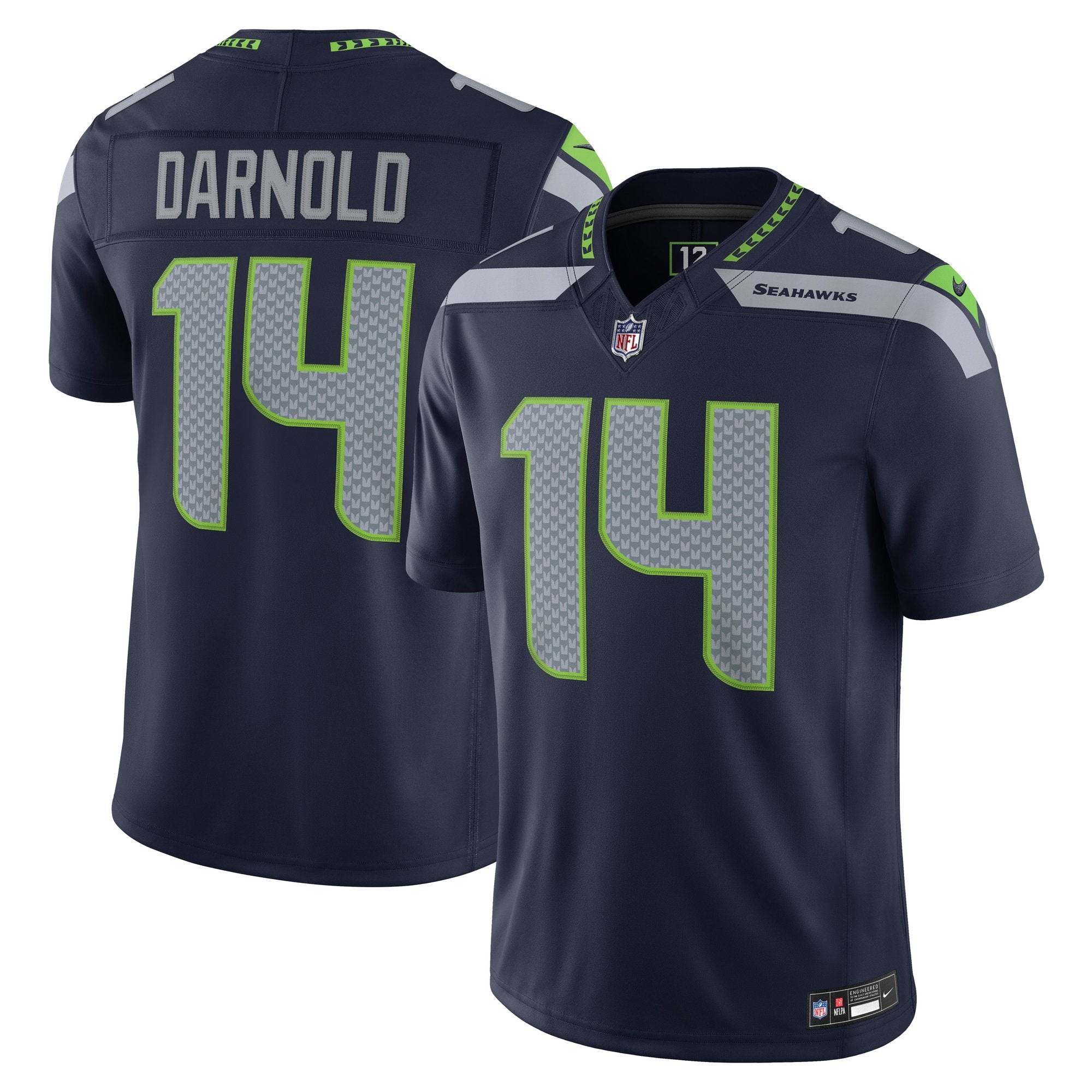 Men's Nike Sam Darnold College Navy Seattle Seahawks Team Vapor F.U.S.E. Stitched Limited Jersey