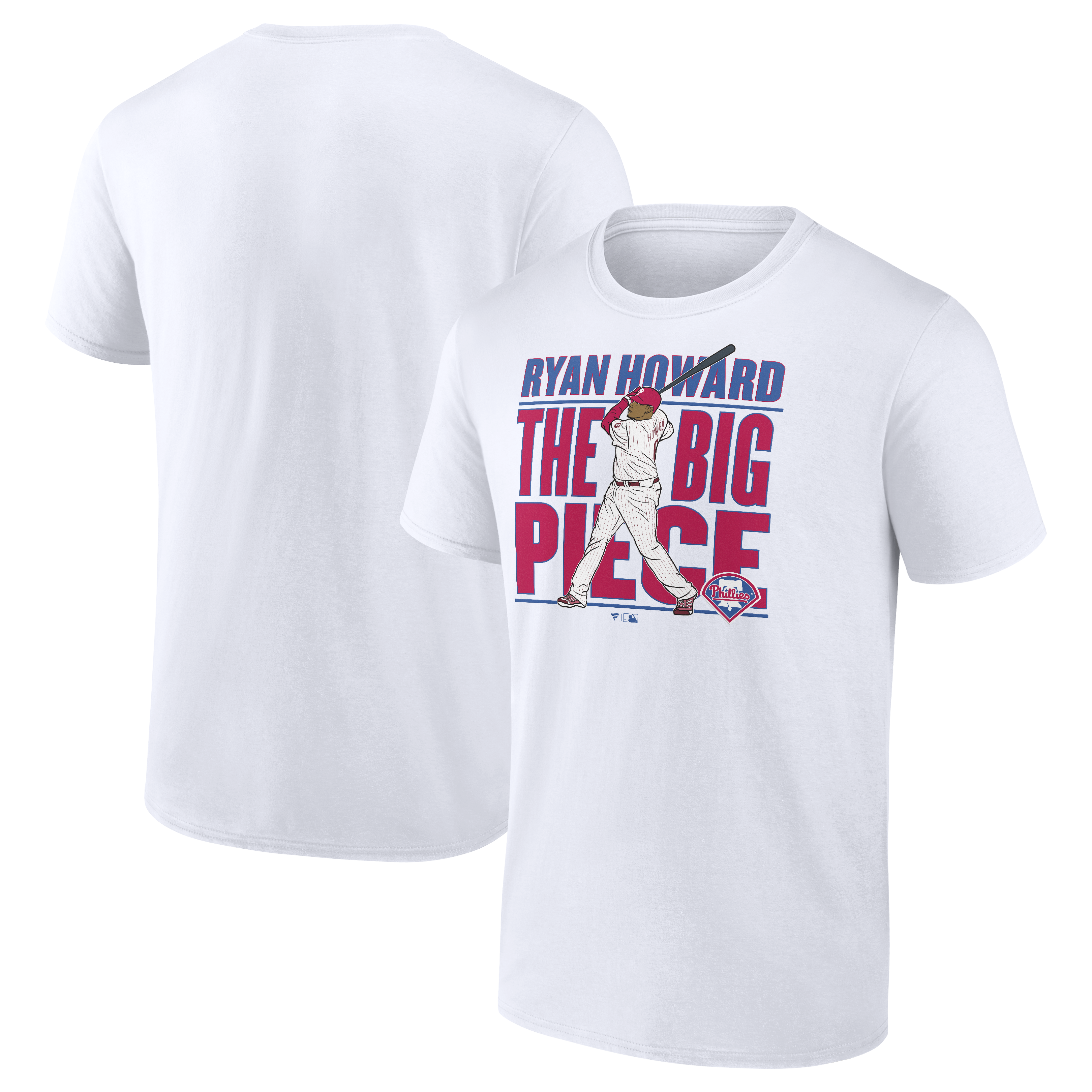 Men's Fanatics Ryan Howard White Philadelphia Phillies Cooperstown Collection Player T-Shirt