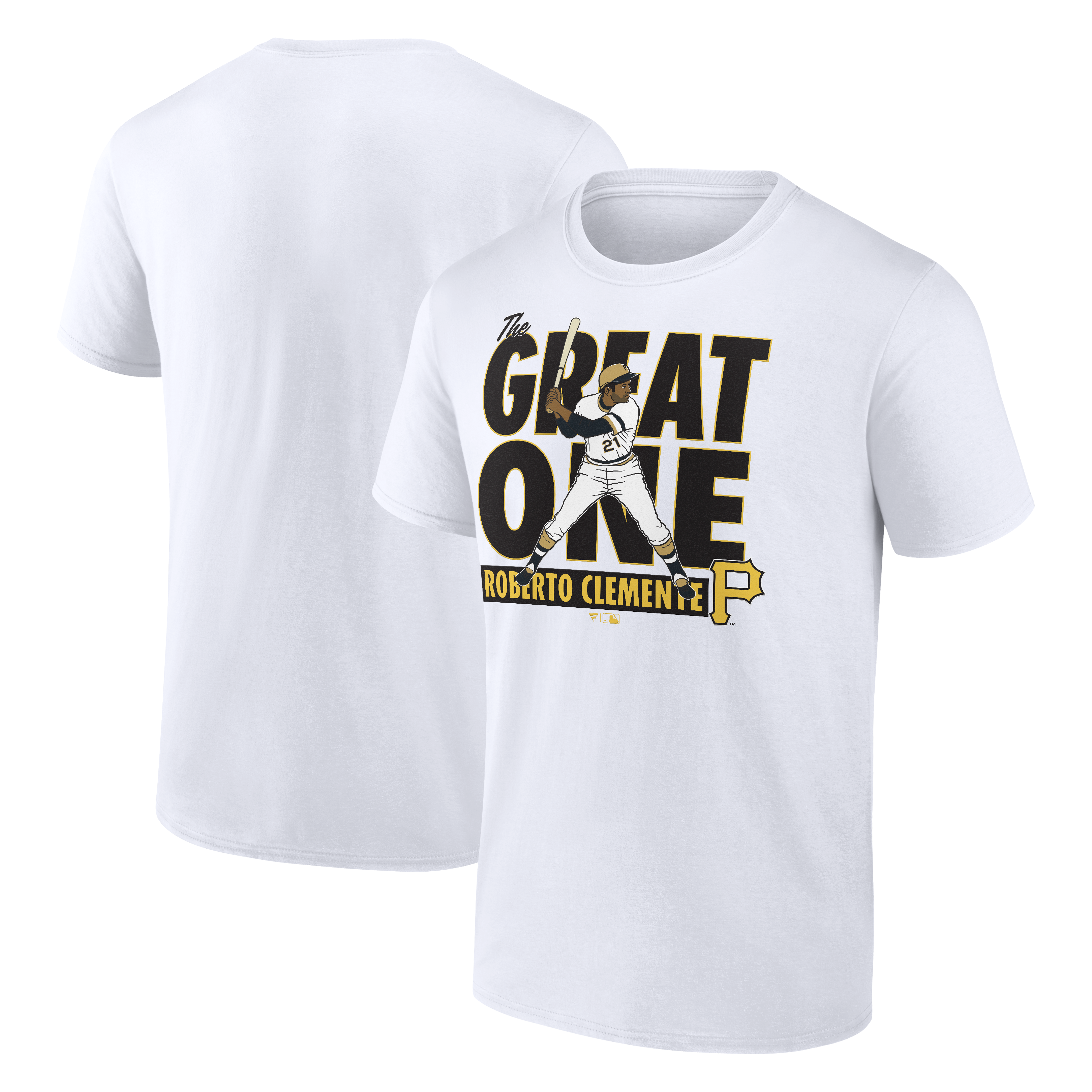 Men's Fanatics Roberto Clemente White Pittsburgh Pirates Cooperstown Collection Player T-Shirt
