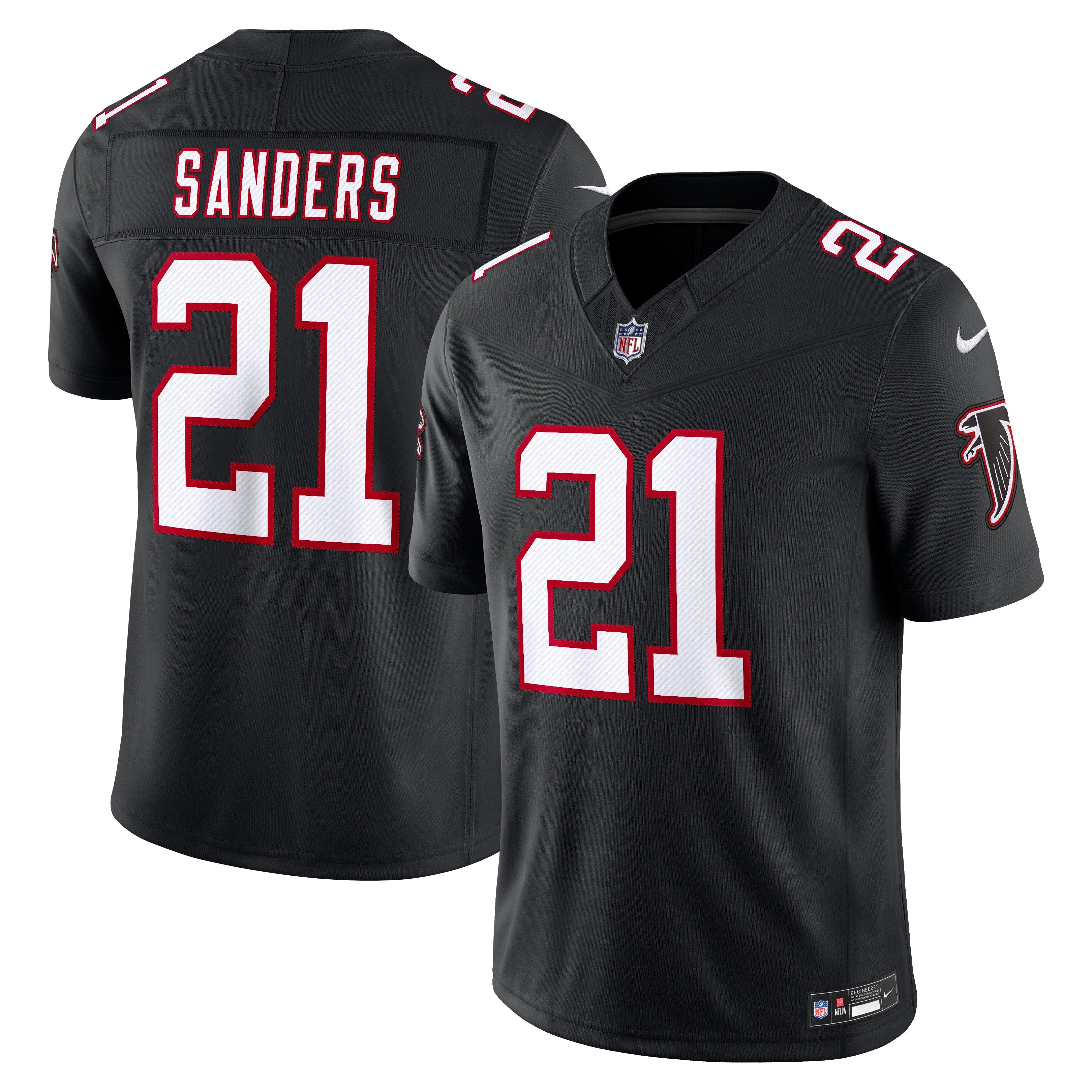 Men's Nike Deion Sanders Black Atlanta Falcons Alternate Throwback Vapor F.U.S.E. Stitched Retired Limited Jersey