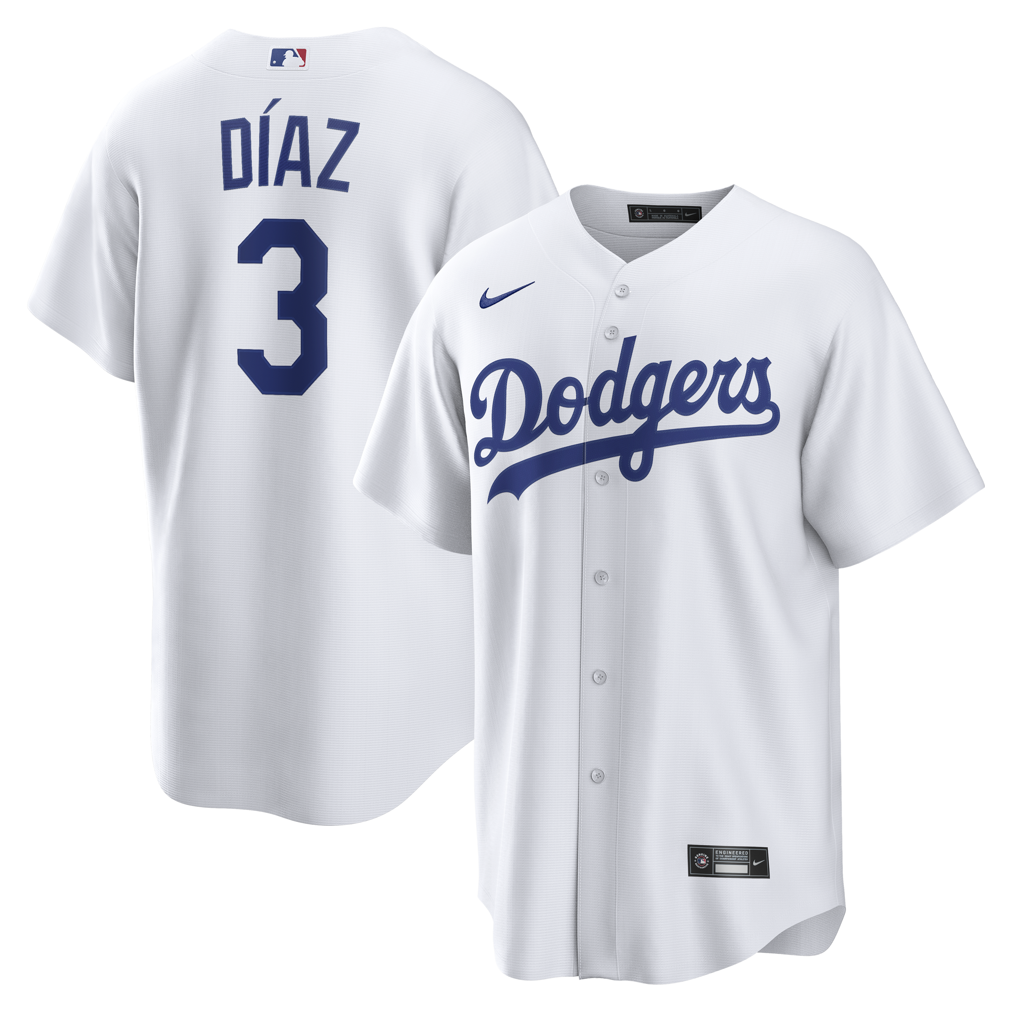 Men's Nike Edwin Díaz White Los Angeles Dodgers Home Replica Jersey