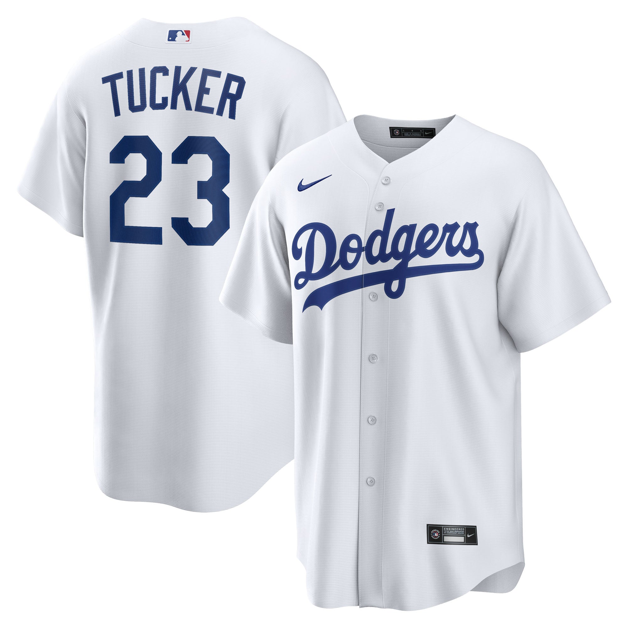 Men's Nike Kyle Tucker White Los Angeles Dodgers Home Replica Jersey