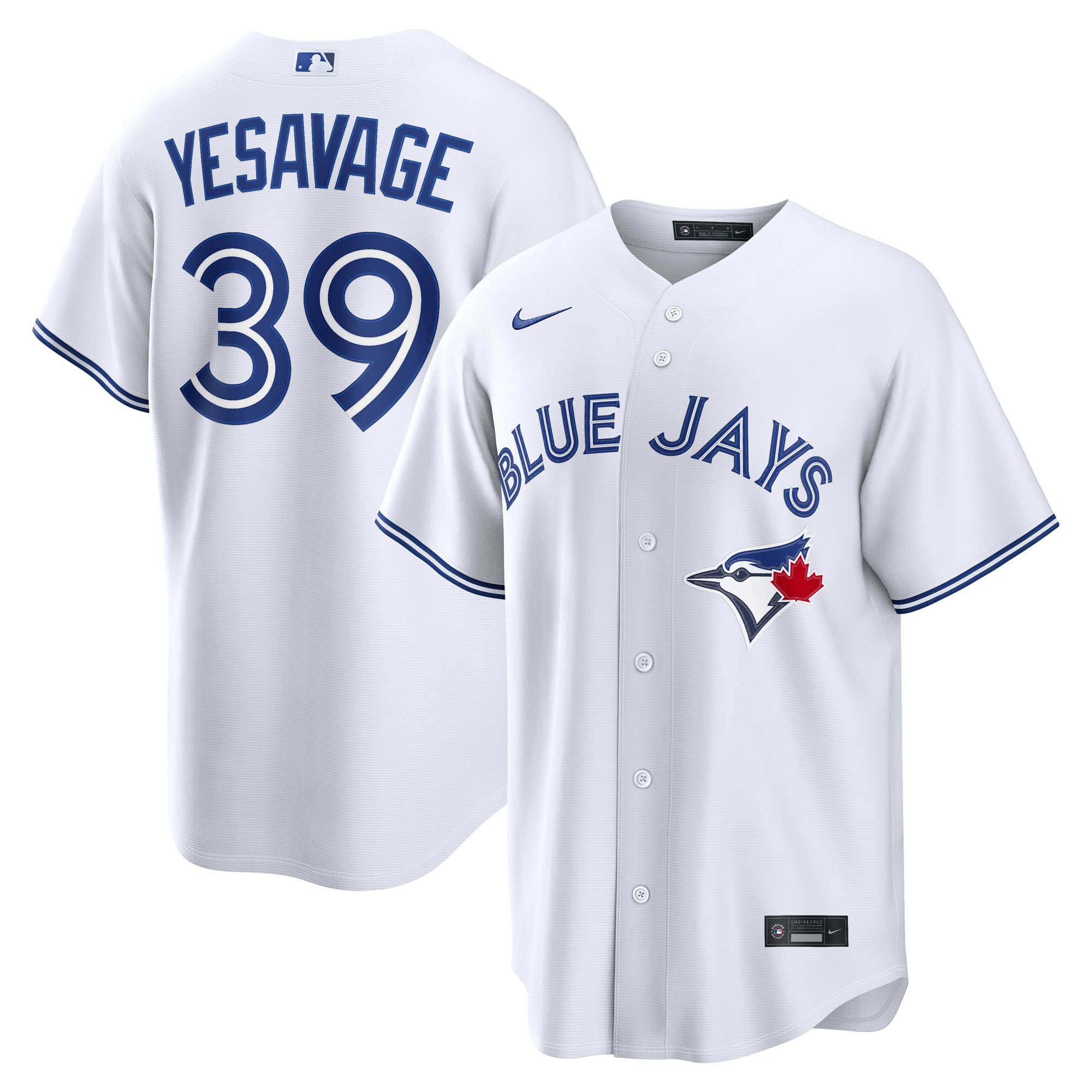 Men's Nike Trey Yesavage White Toronto Blue Jays Home Replica Jersey