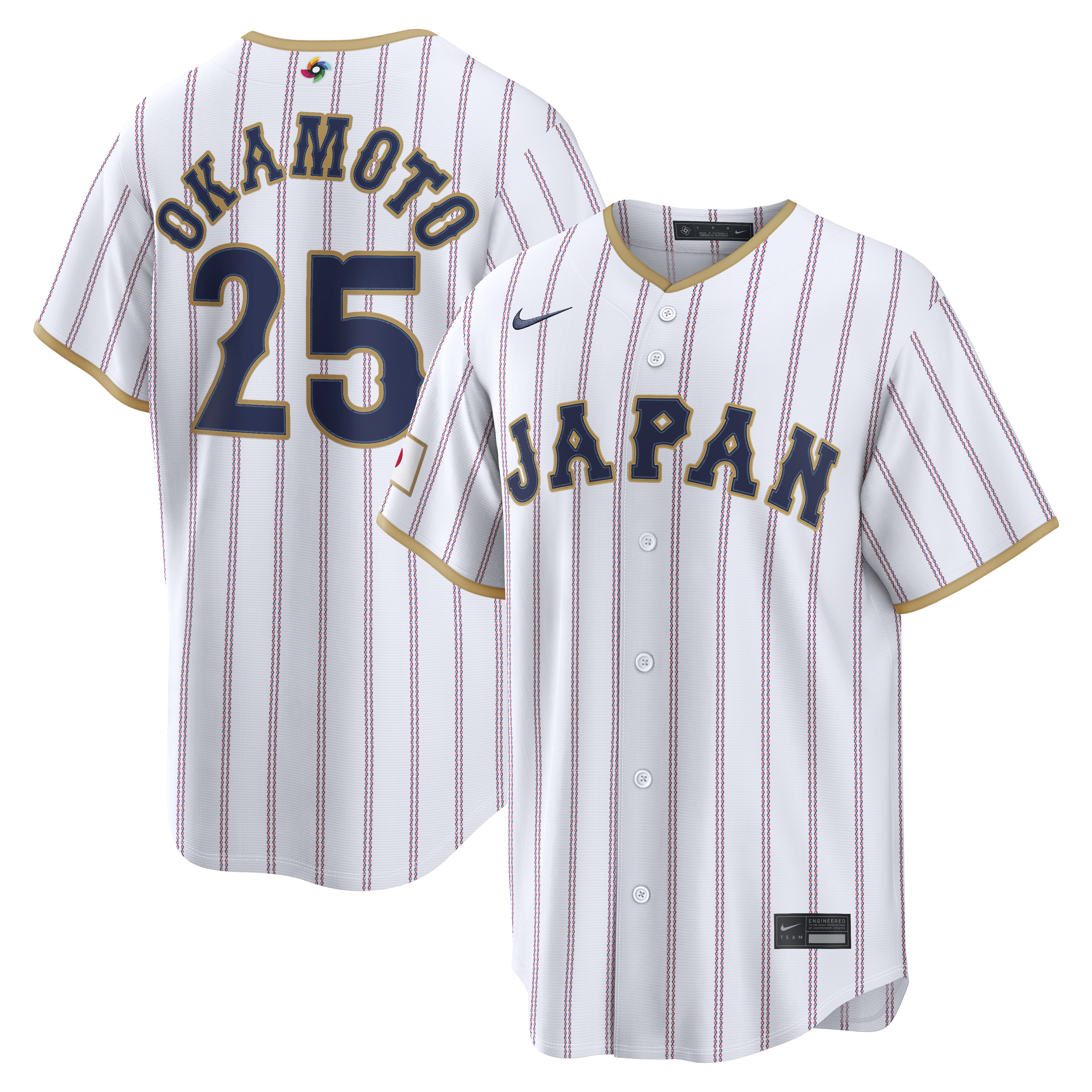 Men's Nike Kazuma Okamoto White Japan Baseball 2026 World Baseball Classic Home Stadium Jersey