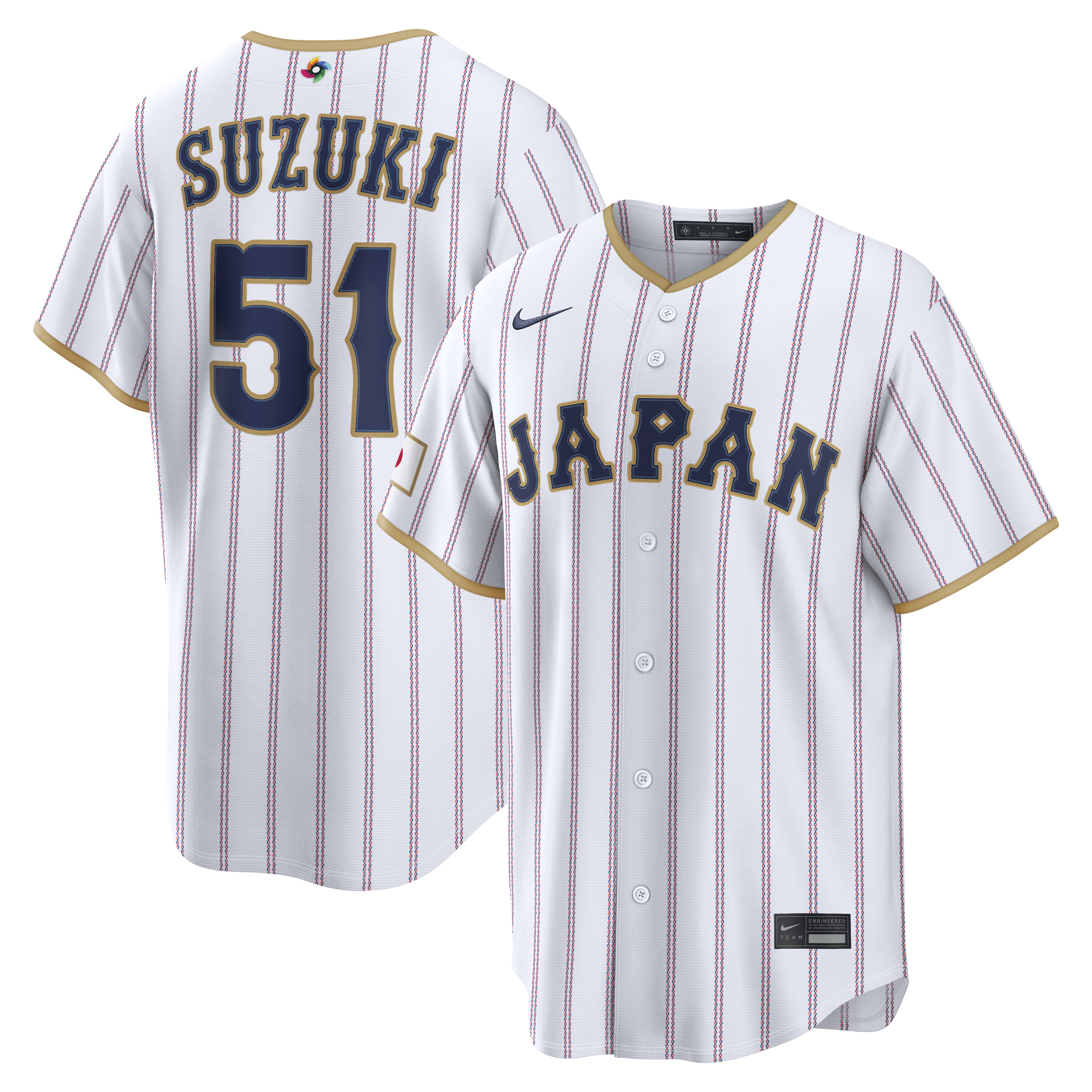 Men's Nike Seiya Suzuki White Japan Baseball 2026 World Baseball Classic Home Stadium Jersey