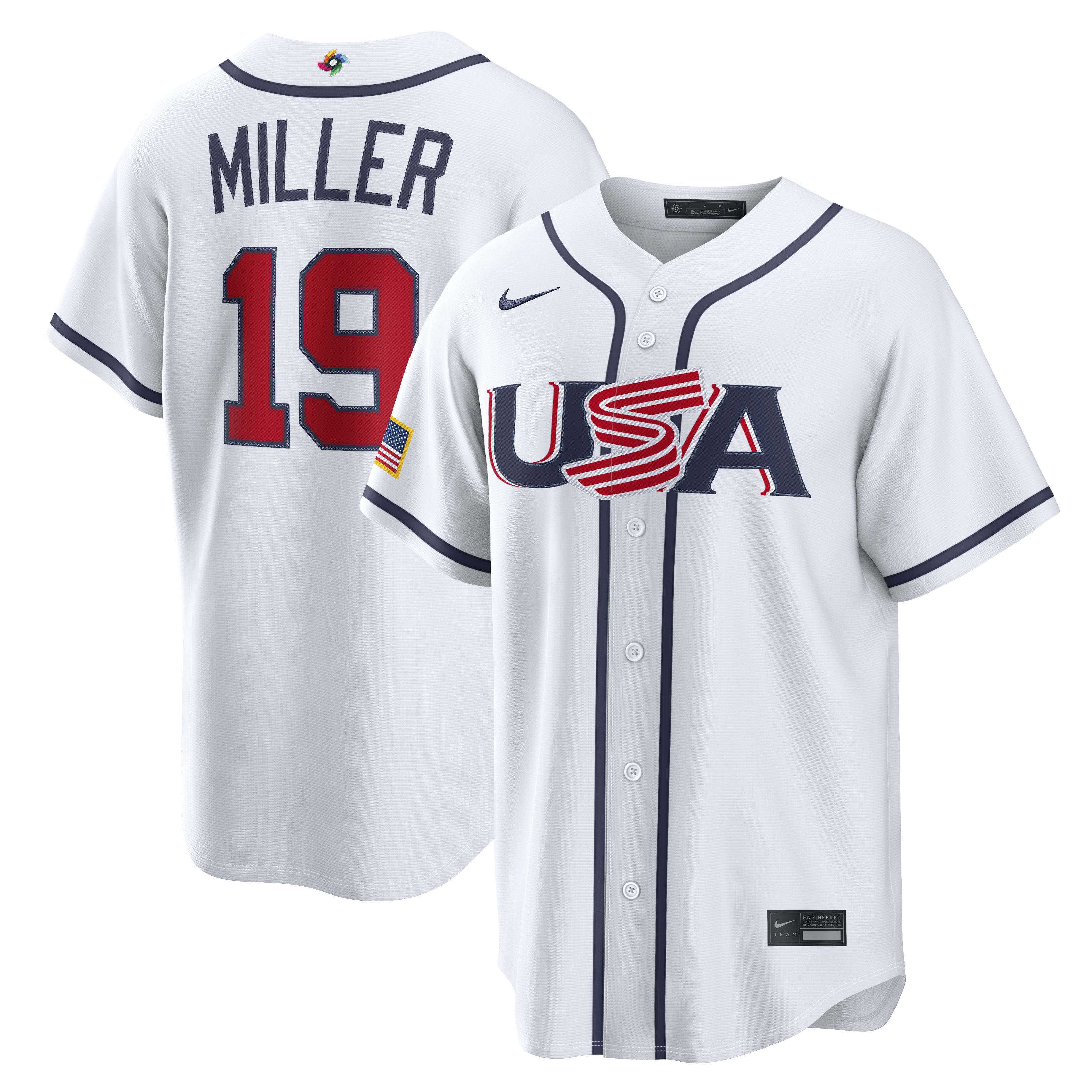 Men's Nike Mason Miller White USA Baseball 2026 World Baseball Classic Home Stadium Jersey