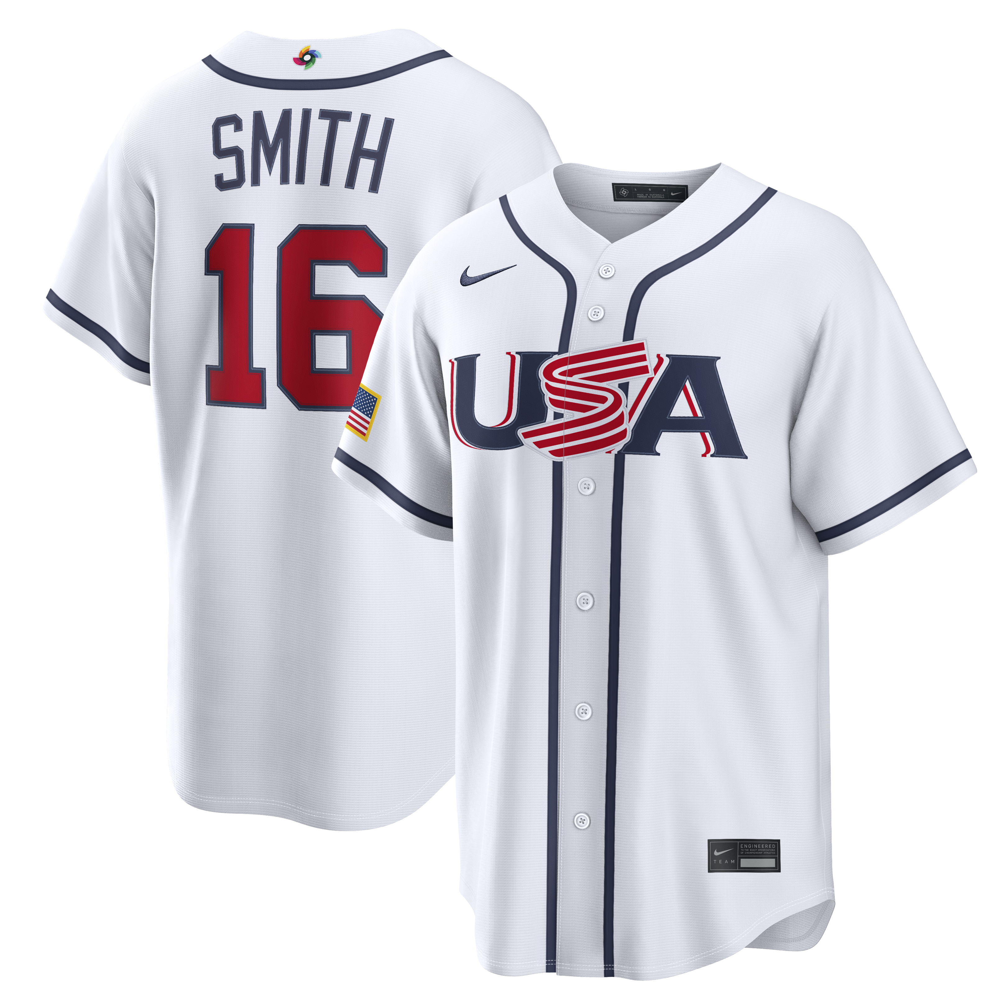 Men's Nike Will Smith White USA Baseball 2026 World Baseball Classic Home Stadium Jersey