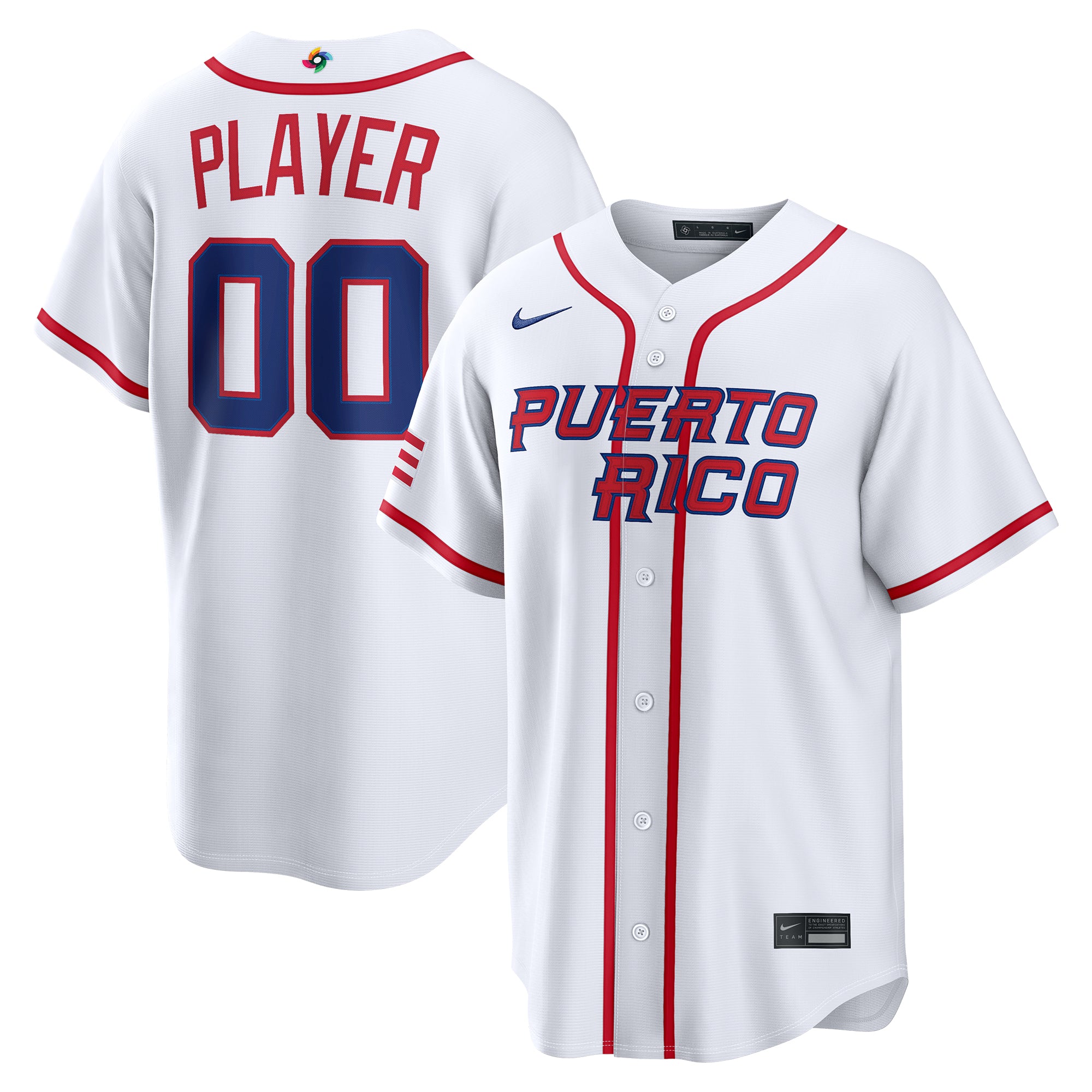 Men's Nike White Puerto Rico Baseball 2026 World Baseball Classic Home Pick-A-Player Jersey