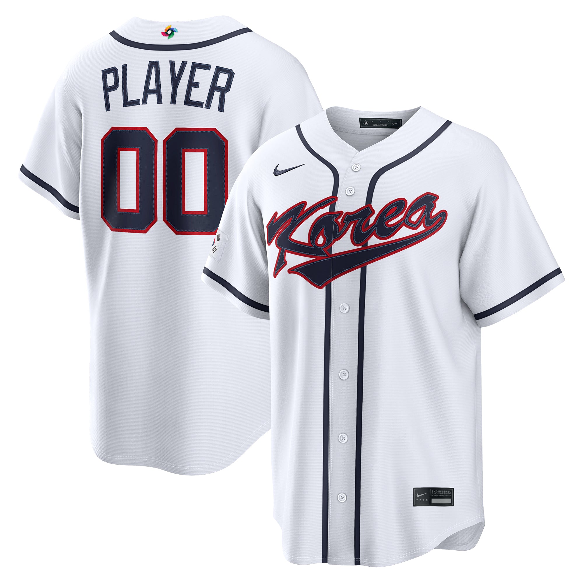Men's Nike White Korea Baseball 2026 World Baseball Classic Home Pick-A-Player Jersey