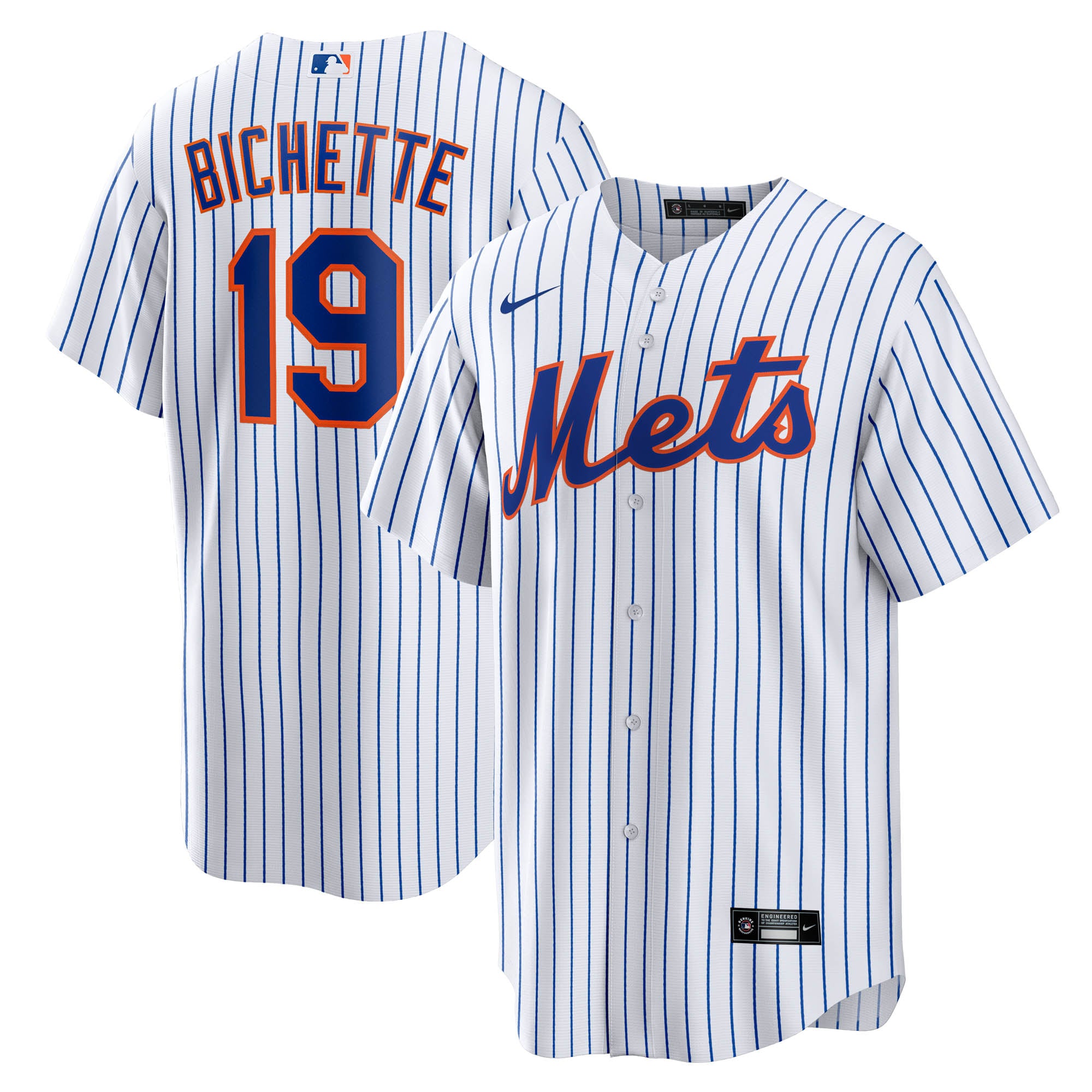 Men's Nike Bo Bichette White New York Mets Home Replica Jersey